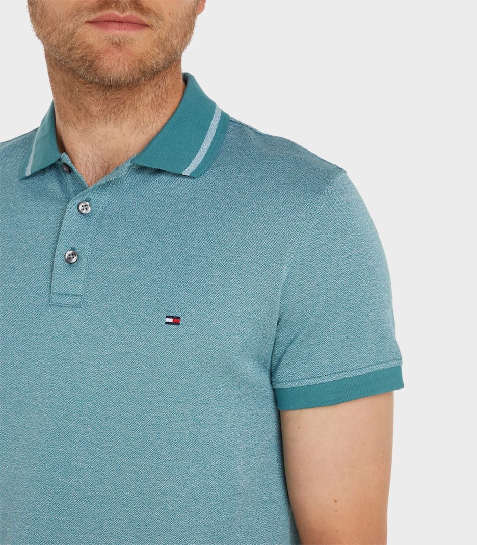 Tommy Hilfiger - Men's Pretwist Mouline Tipped Slim Fit Polo - Image 12