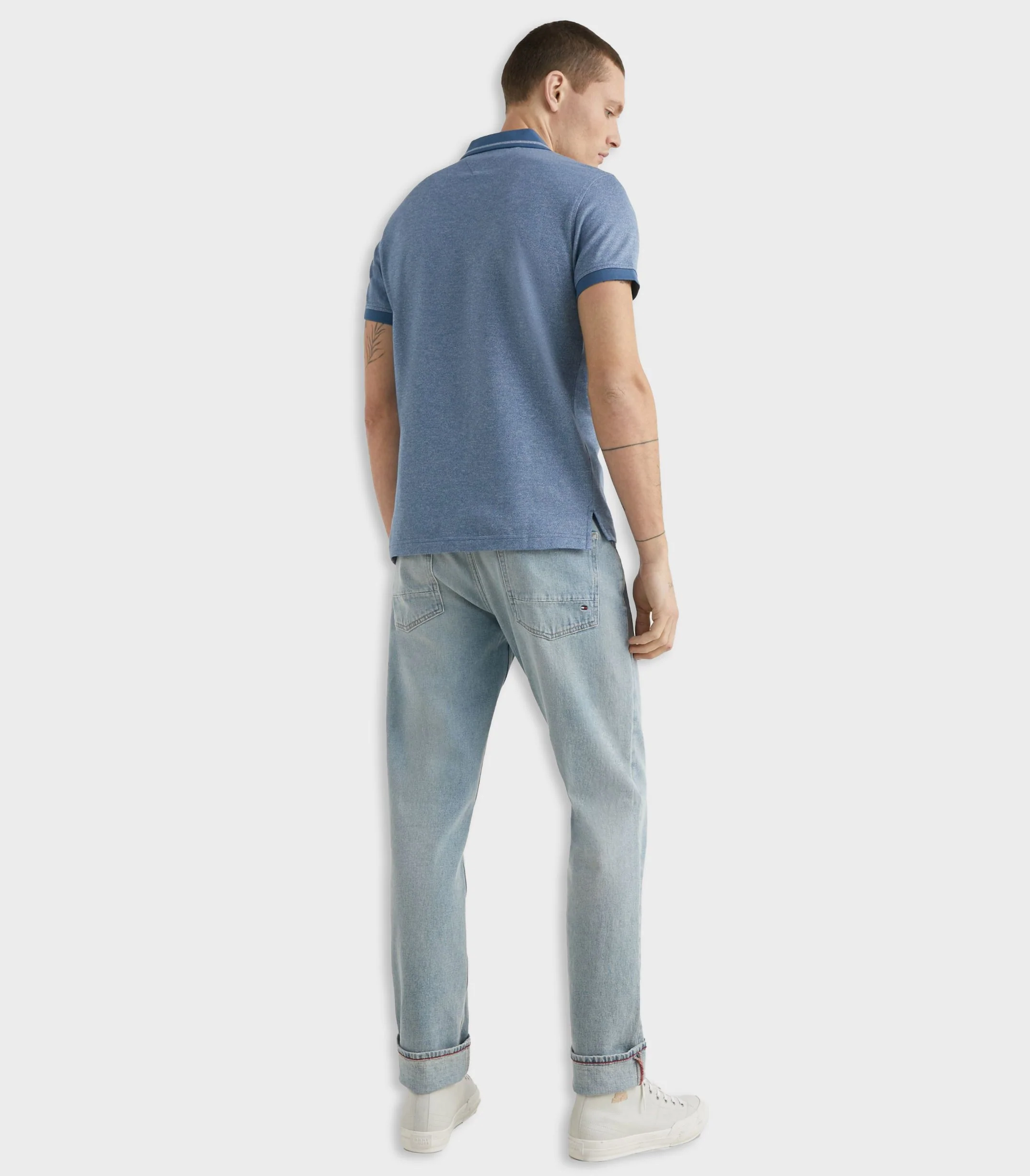 Tommy Hilfiger - Men's Pretwist Mouline Tipped Slim Fit Polo - Image 4