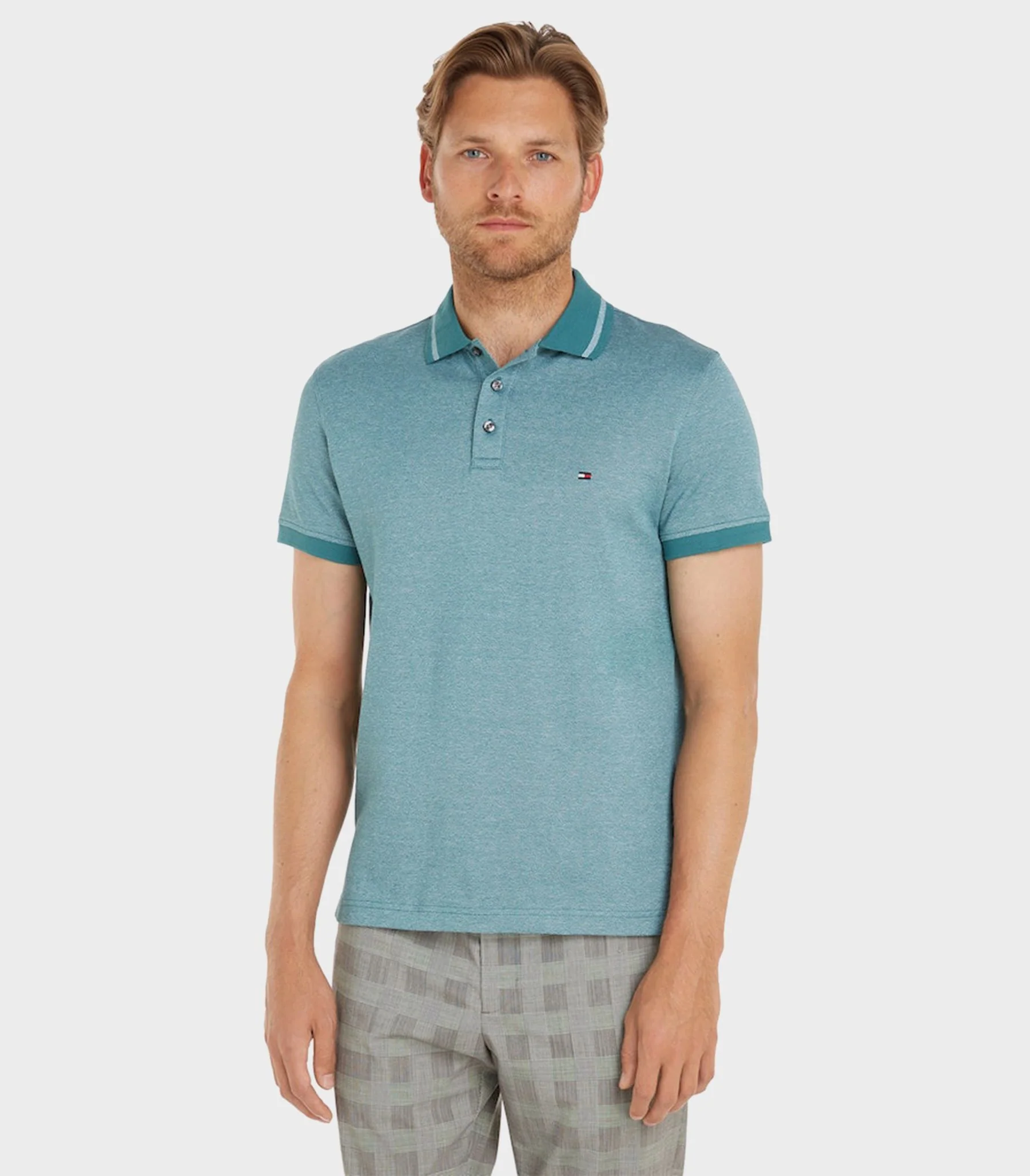 Tommy Hilfiger - Men's Pretwist Mouline Tipped Slim Fit Polo - Image 5