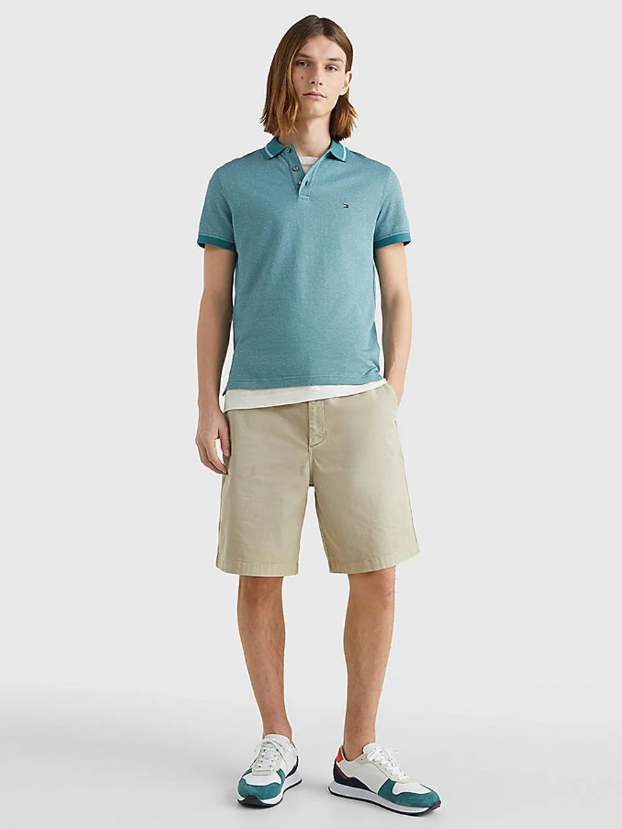 Tommy Hilfiger - Men's Pretwist Mouline Tipped Slim Fit Polo - Image 8