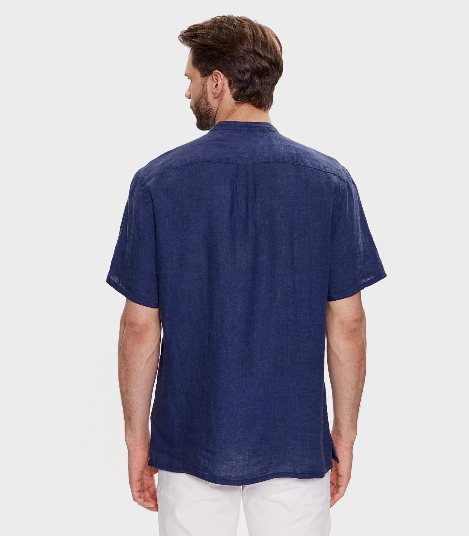 Tommy Hilfiger - Men's Linen Regular Fit Short Sleeve Shirt - Image 2
