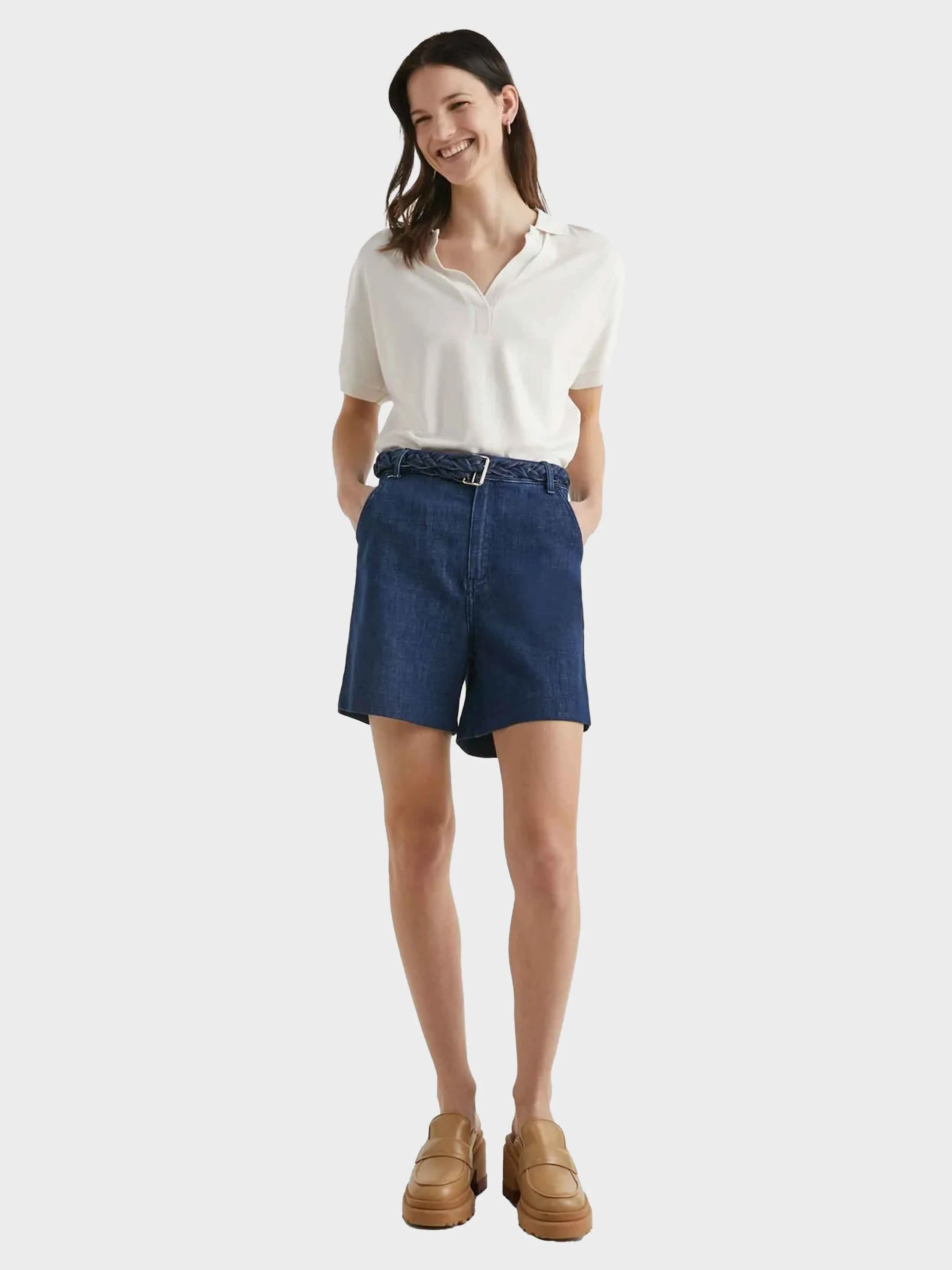 Tommy Hilfiger - Women's  Relaxed Lyocell Polo Short Sleeve - Image 14