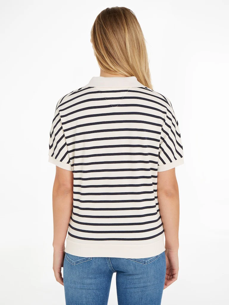 Tommy Hilfiger - Women's  Relaxed Lyocell Polo Short Sleeve - Image 9