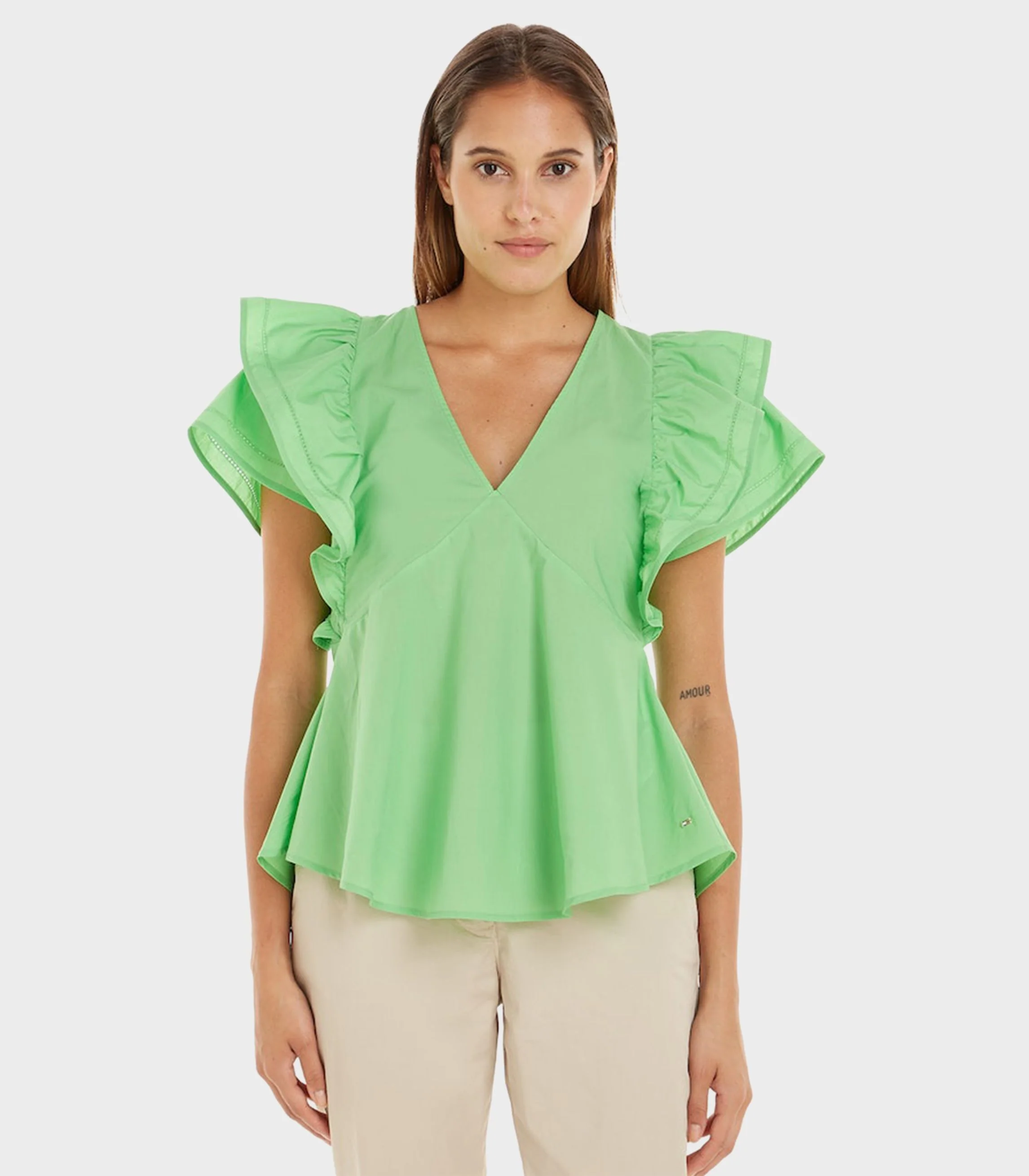 Tommy Hilfiger - Ruffled Sateen Regular Fit Blouse - Image 2