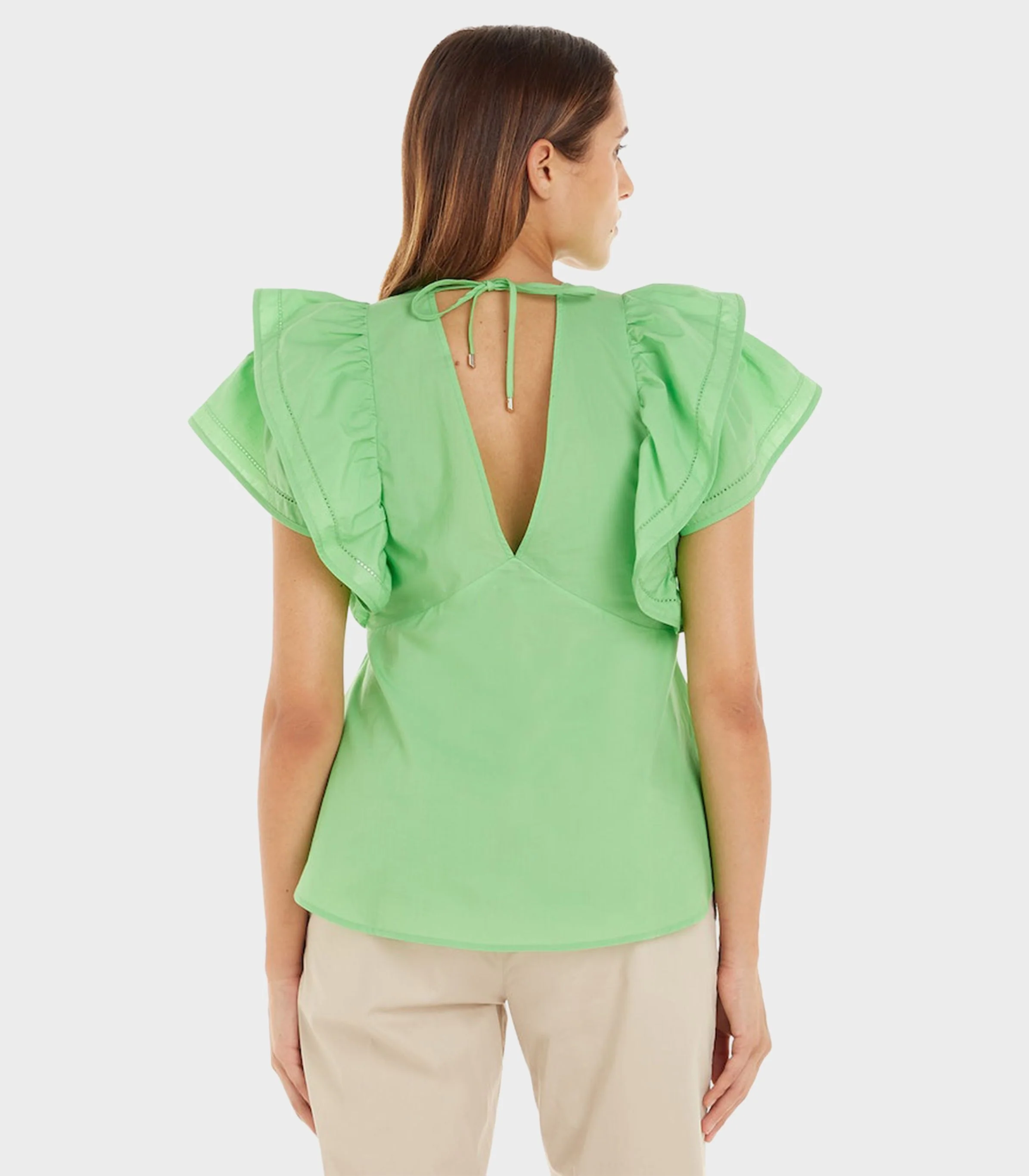 Tommy Hilfiger - Ruffled Sateen Regular Fit Blouse - Image 3