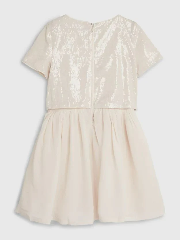 Tommy Hilfiger  - Girls Fit And Flare Sequinned Dress - Image 2