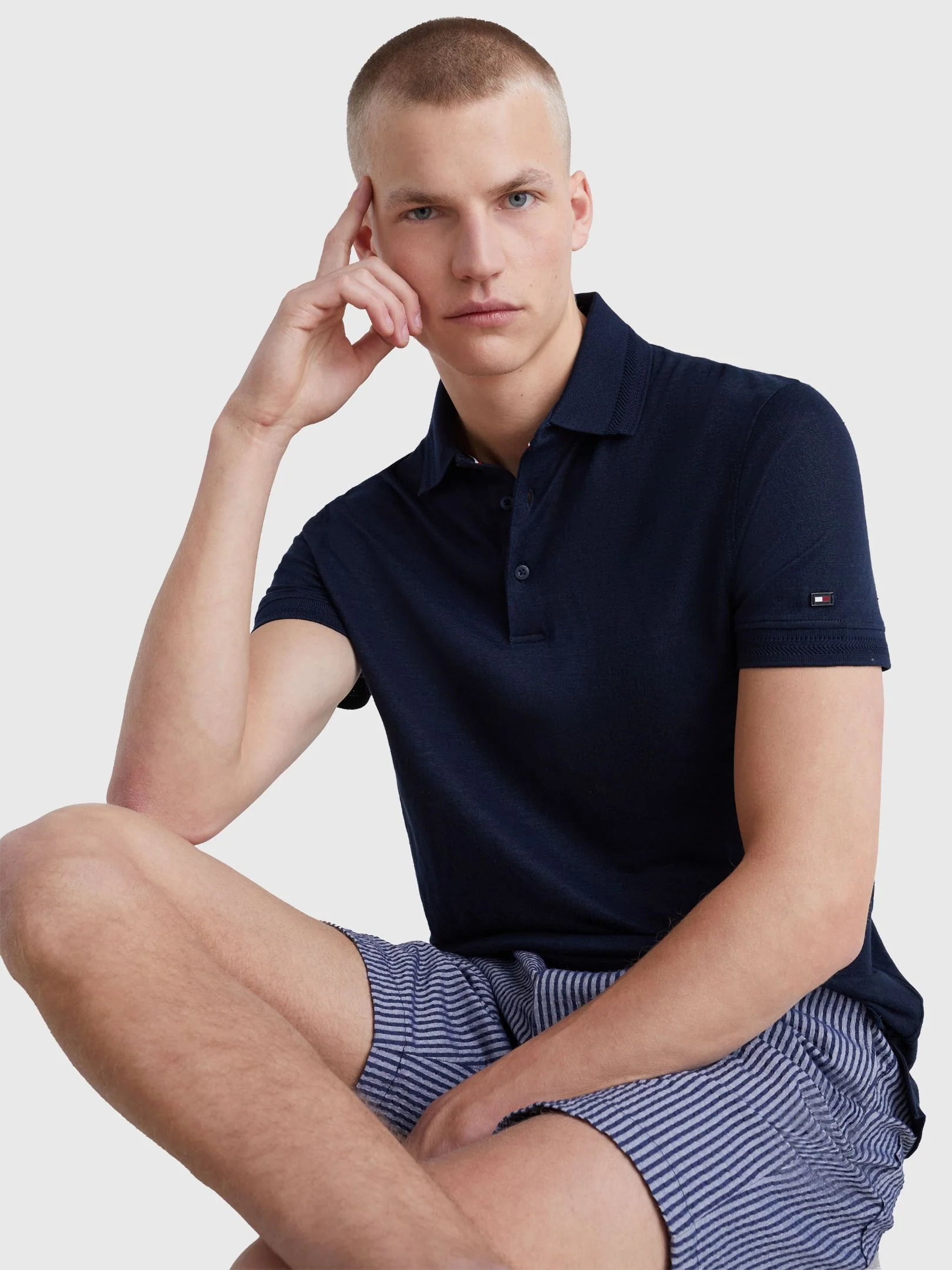 Tommy Hilfiger - Men's Premium Linen Slim Fit Polo - Image 12
