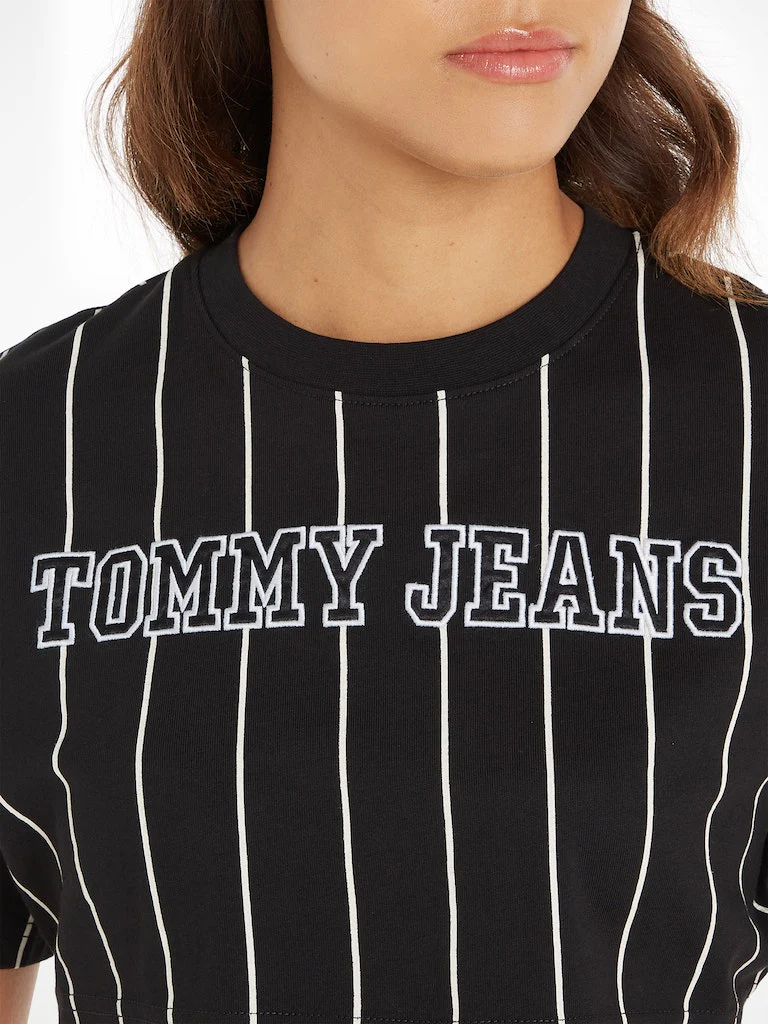 Tommy Hilfiger Jeans - Women's Cropped Pinstripe T - shirt - Image 5