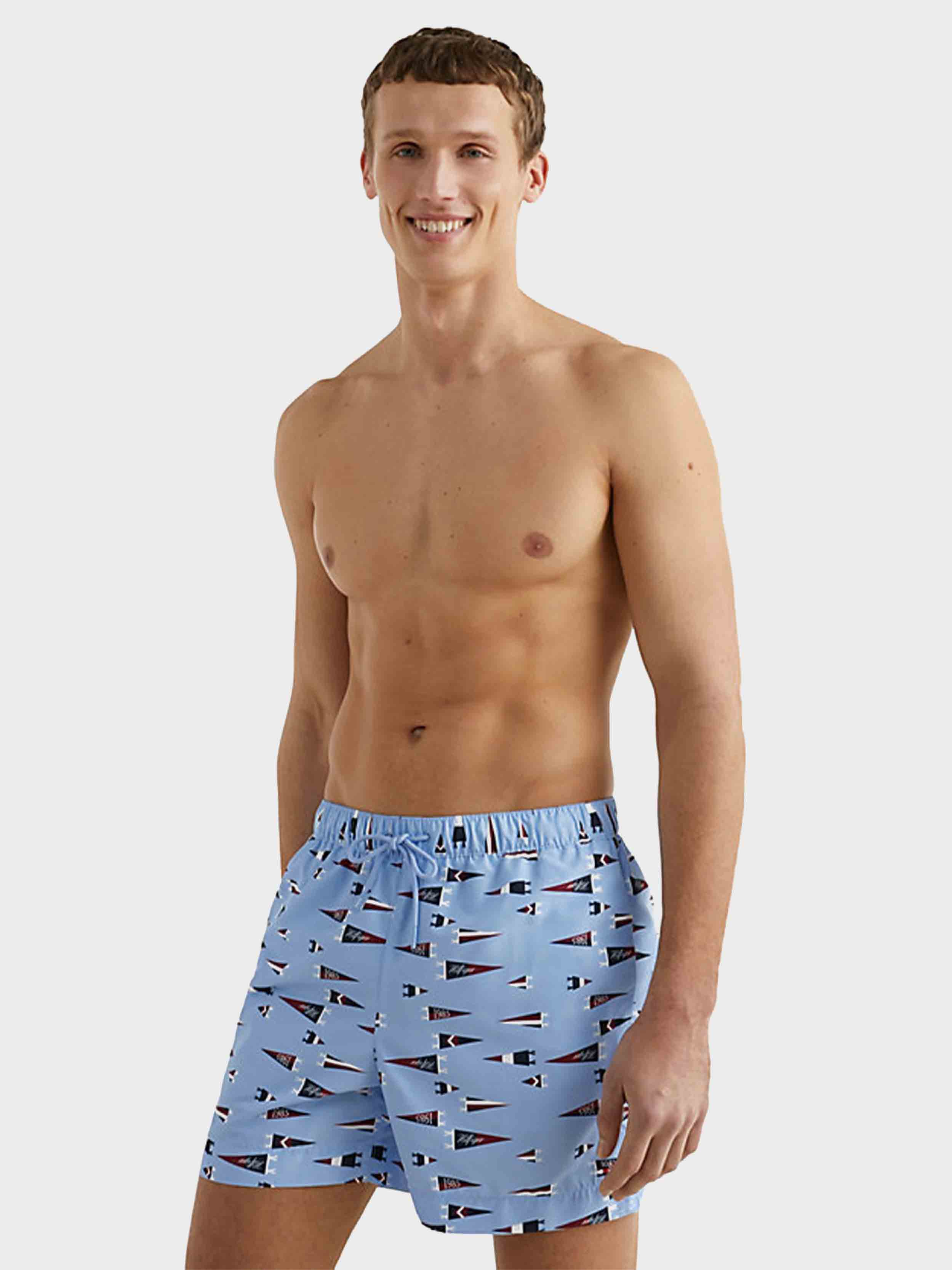 Tommy Hilfiger - Men's Medium Drawstring Printed Swim Shorts - Image 10