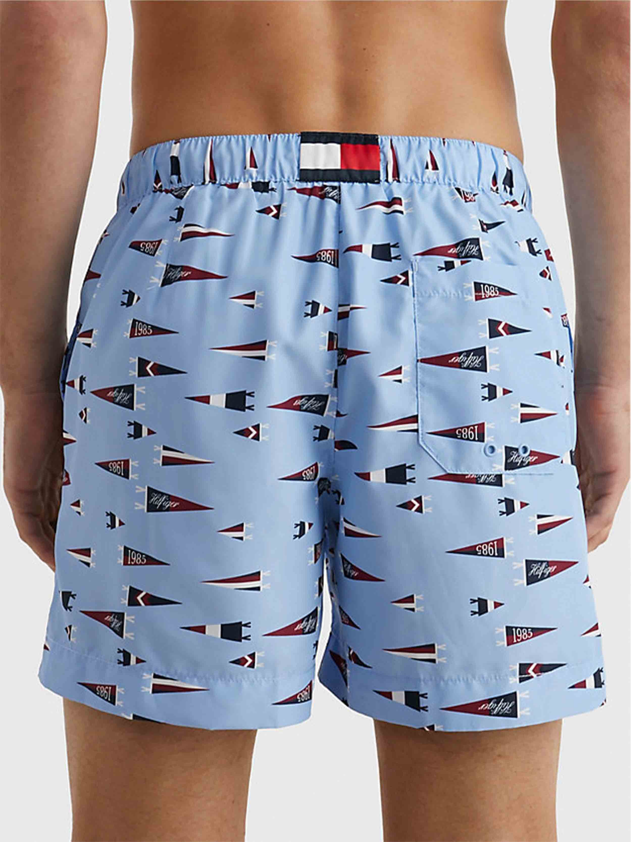 Tommy Hilfiger - Men's Medium Drawstring Printed Swim Shorts - Image 11