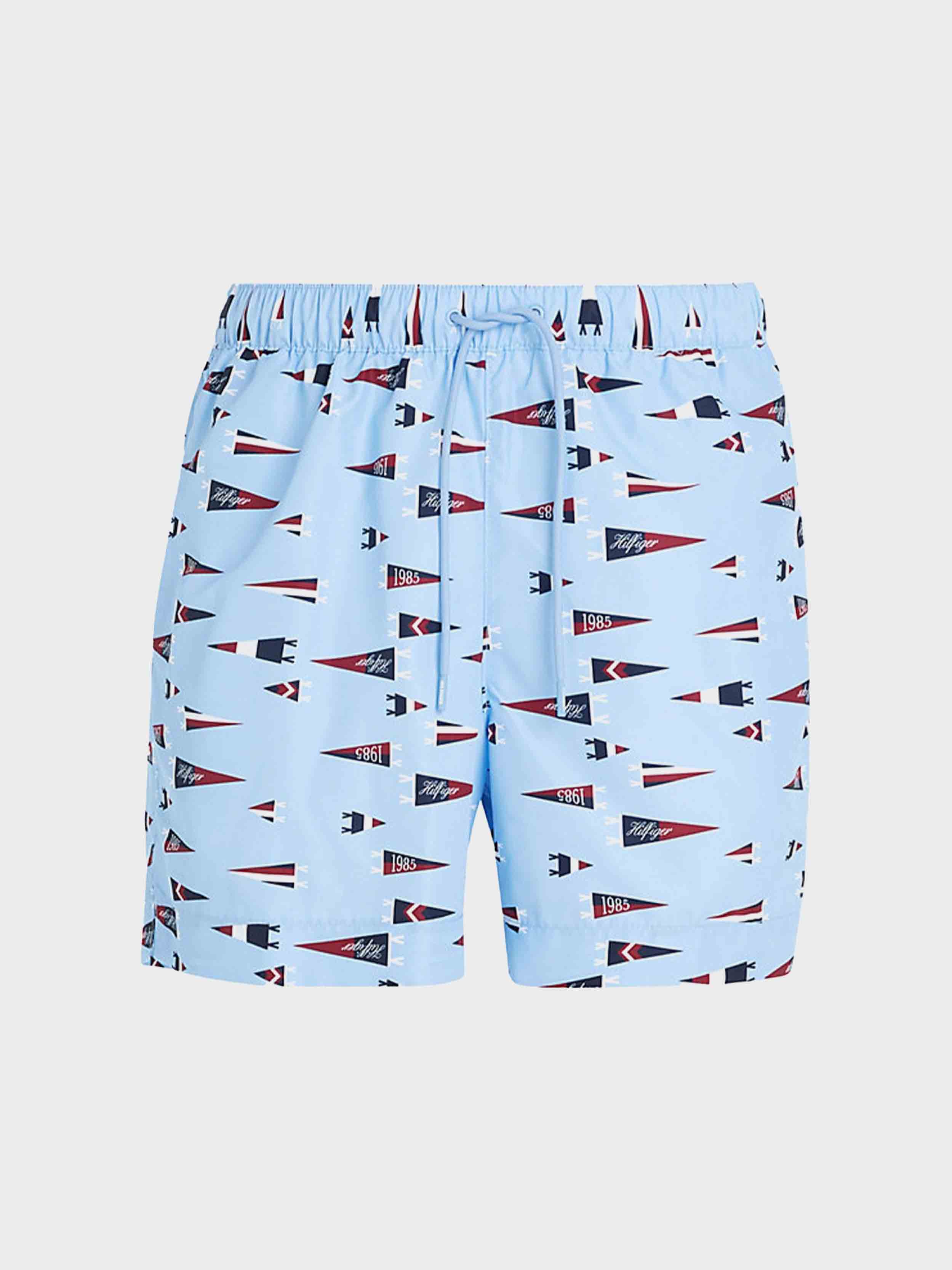 Tommy Hilfiger - Men's Medium Drawstring Printed Swim Shorts - Image 9