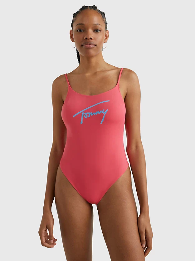 Tommy Hilfiger - Women's Signature High-Leg One-Piece Swimsuit - Image 2