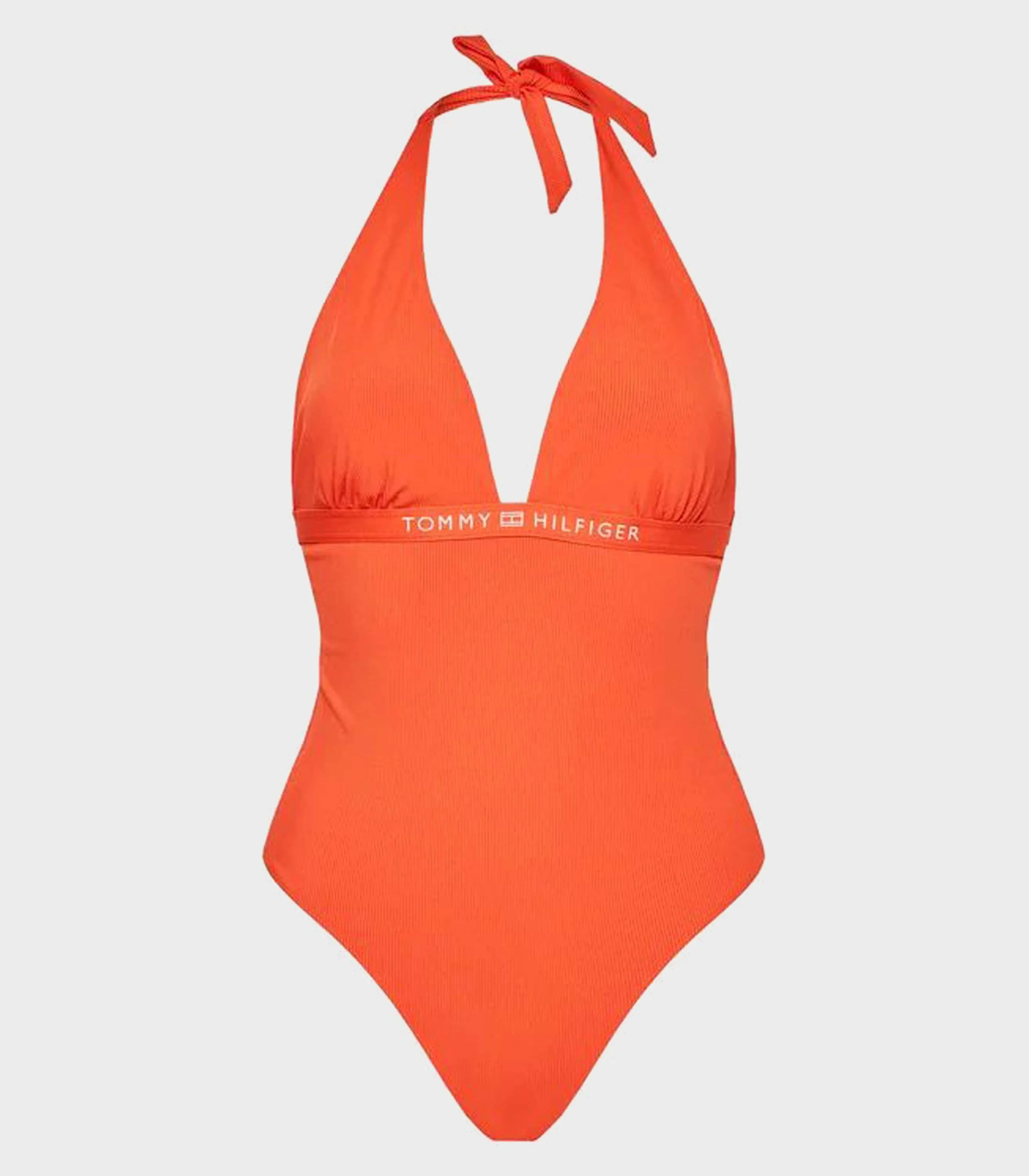 Tommy Hilfiger - Women's Halter One Piece Ripped Swimsuit - Image 5