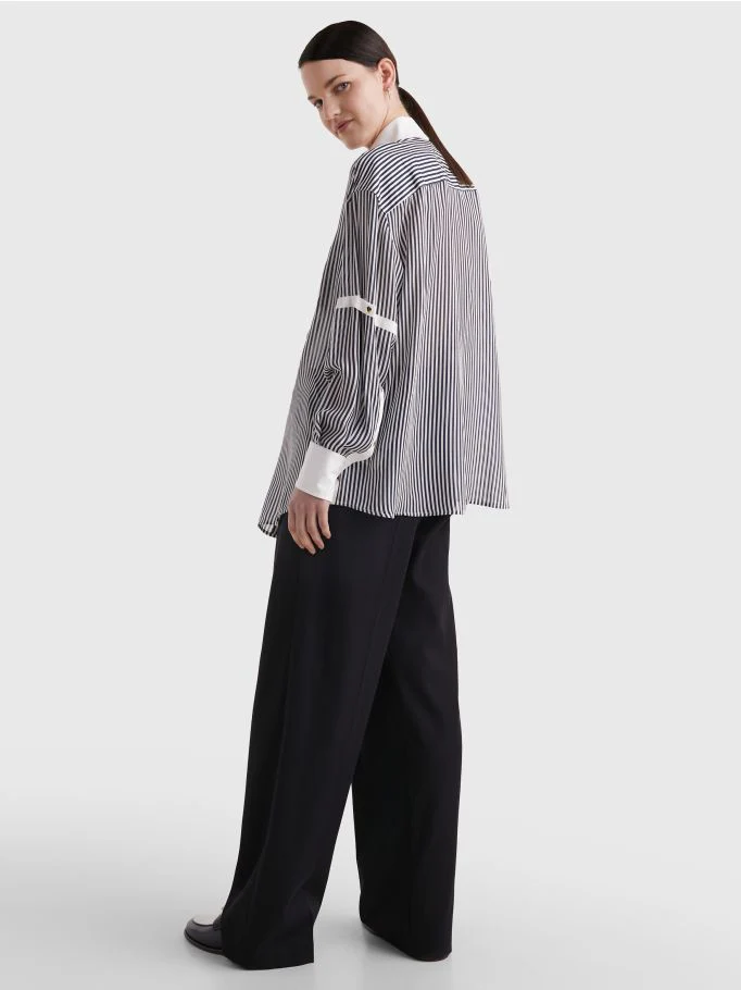 Tommy Hilfiger - Crest Silk Ithaca Stripe Boyfriend Shirt - Image 2