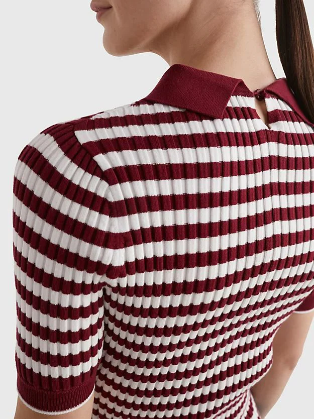 Tommy Hilfiger - Crest Stripe Rib Knit Slim Polo - Image 3