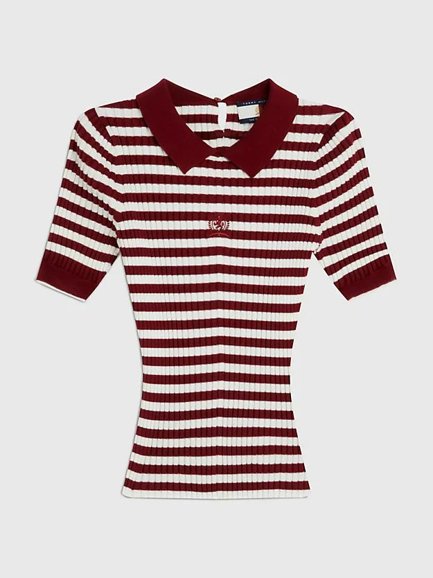 Tommy Hilfiger - Crest Stripe Rib Knit Slim Polo - Image 4