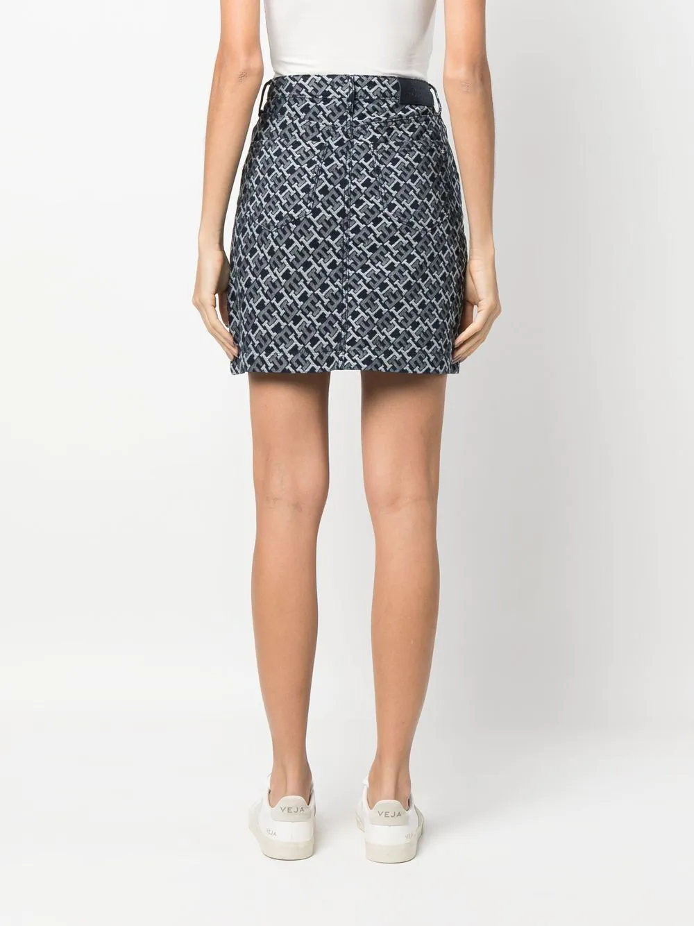 Tommy hilfiger - logo print denim skirt - women - Image 2