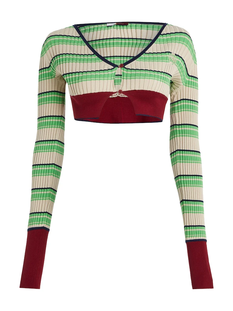 Tommy Hilfiger - Pop Stripe Rib Cardigan Cropped Fit - Image 2
