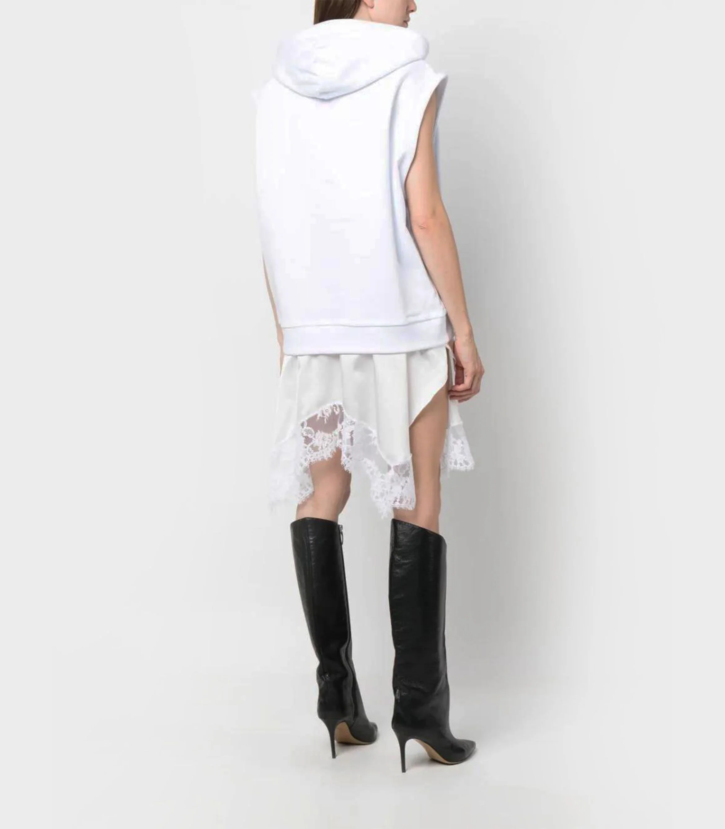 MSGM - Logo Print Lace Trim Minidress - Image 3