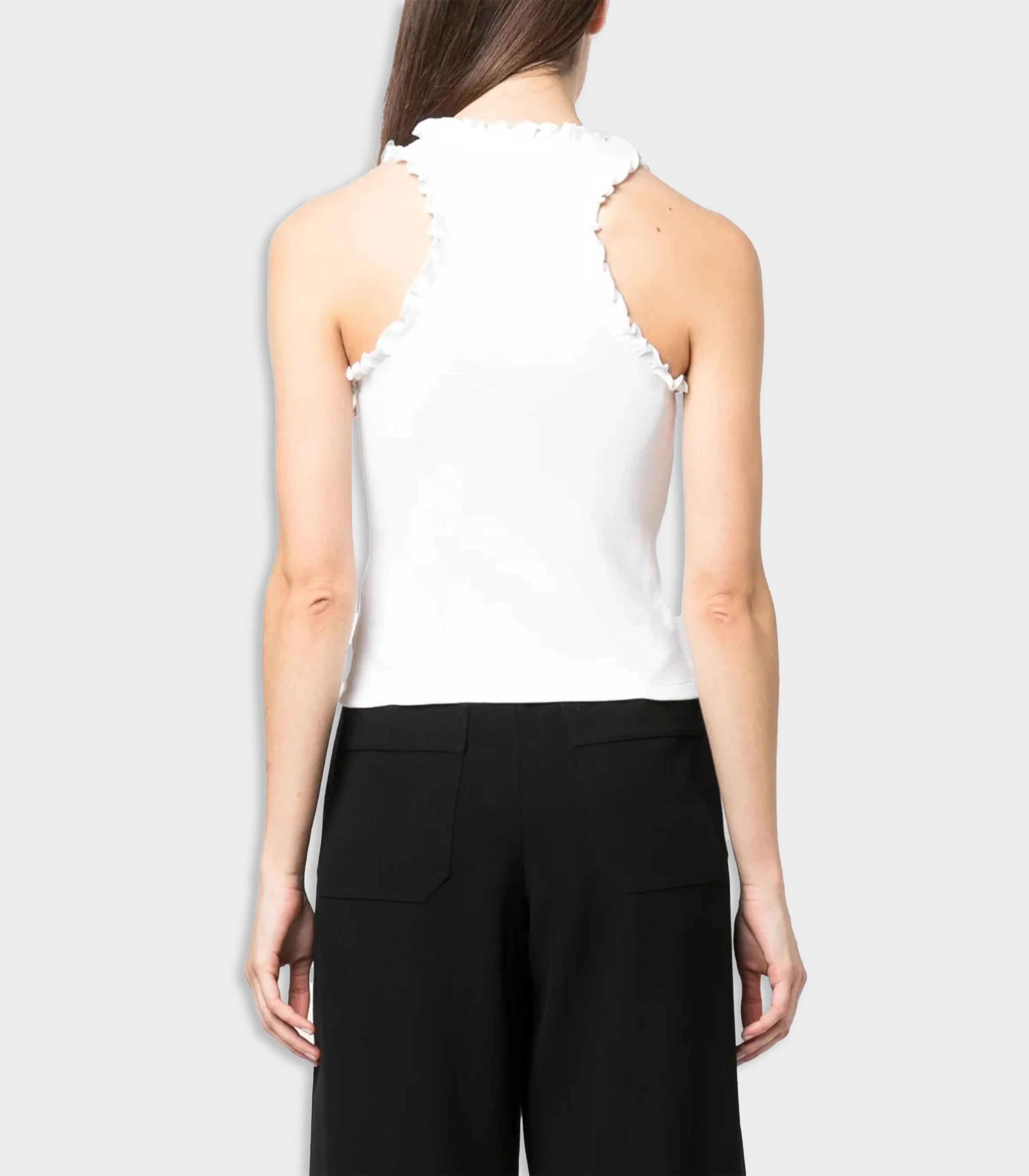 MSGM - Ruched-Detailing Halterneck Top - Image 3