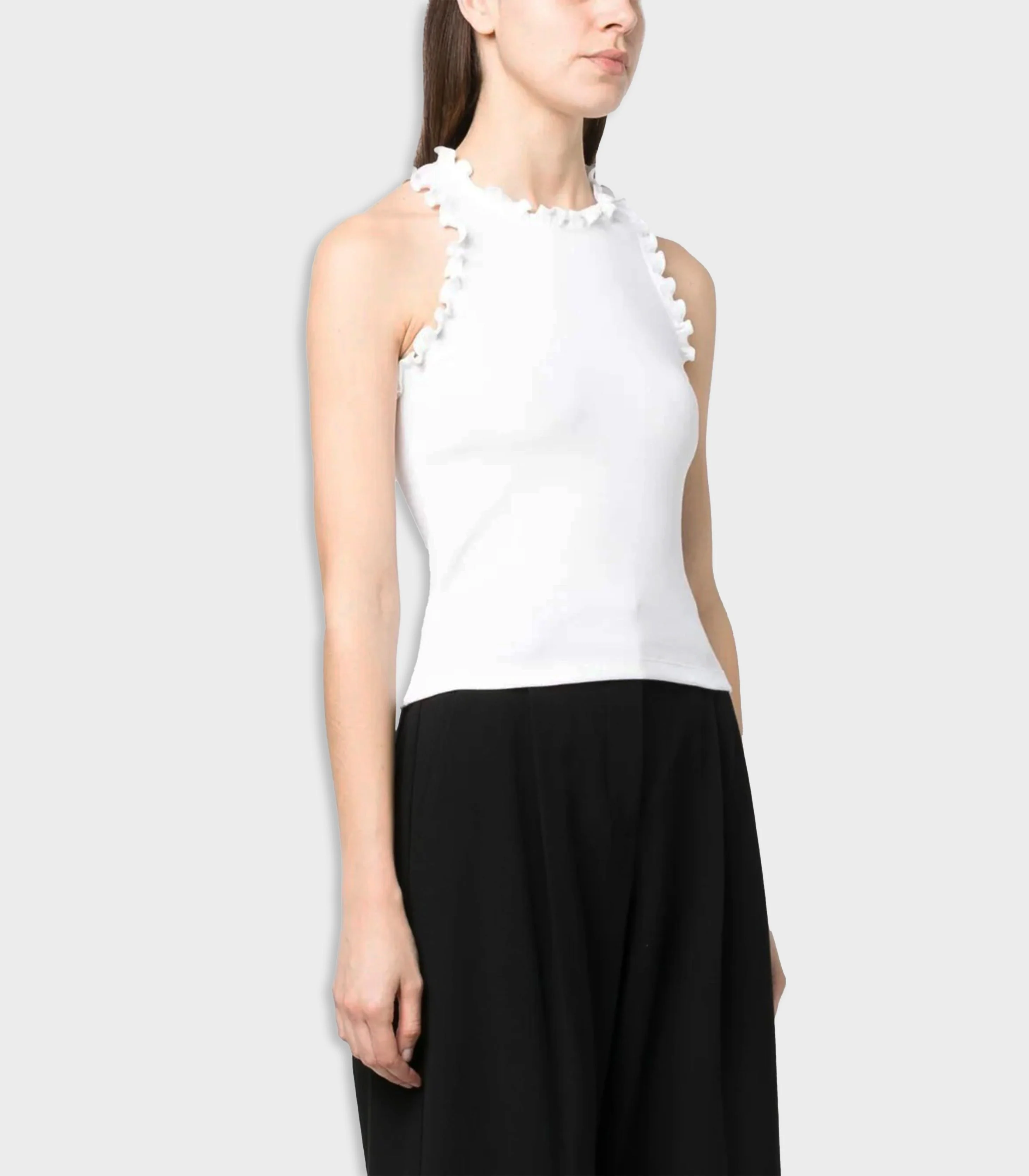 MSGM - Ruched-Detailing Halterneck Top - Image 4