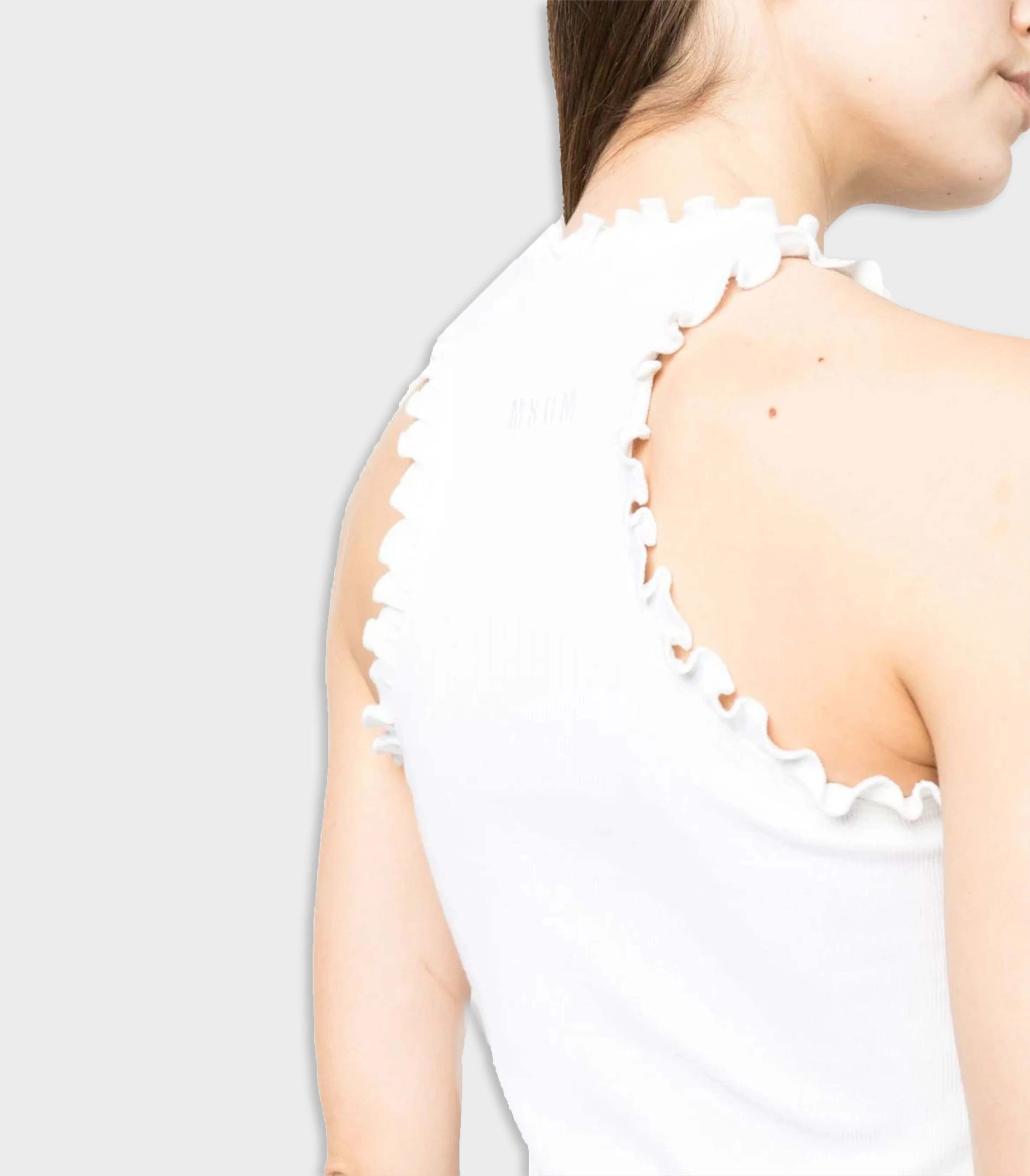 MSGM - Ruched-Detailing Halterneck Top - Image 5
