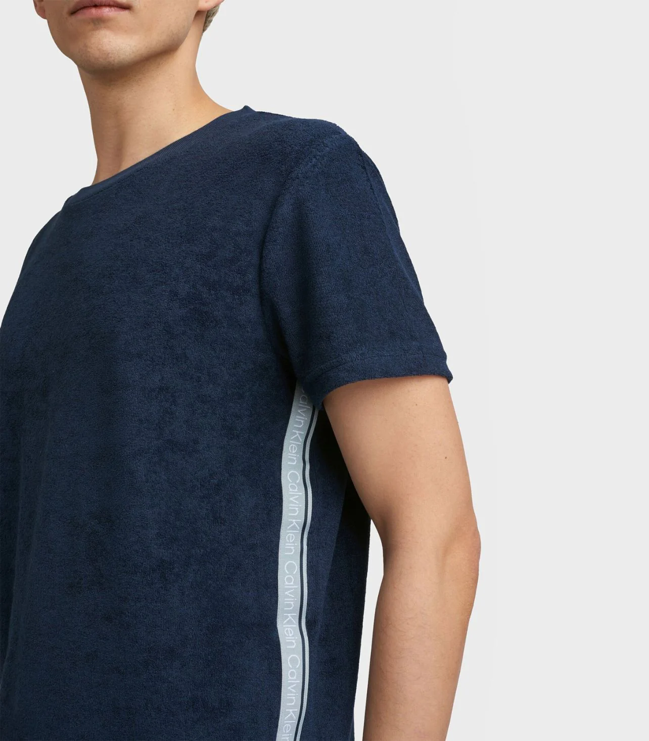 Calvin Klein - Men's Core Logo Tape Crew Neck Towelling Tshirt Normal Fit - Image 6