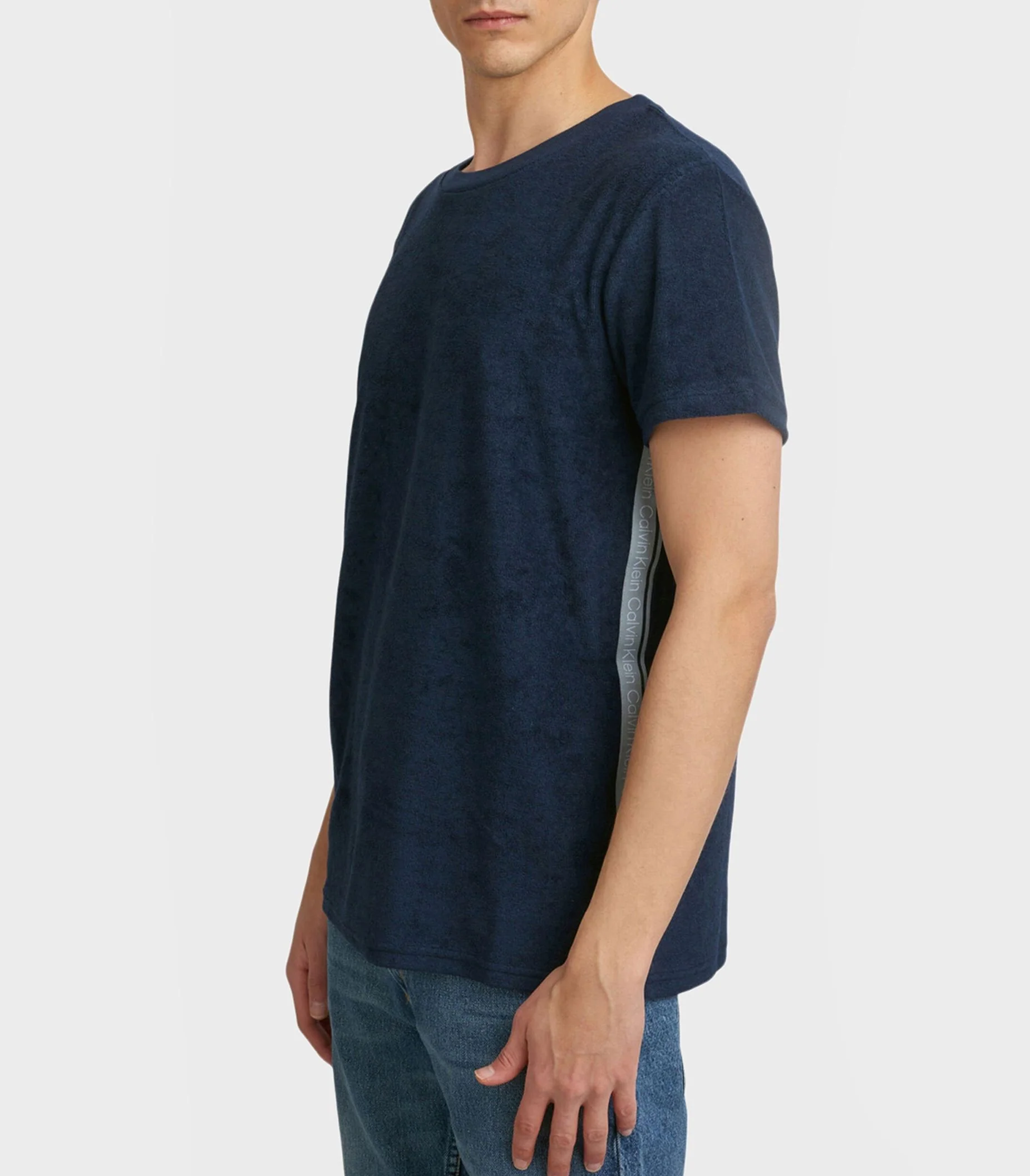 Calvin Klein - Men's Core Logo Tape Crew Neck Towelling Tshirt Normal Fit - Image 7