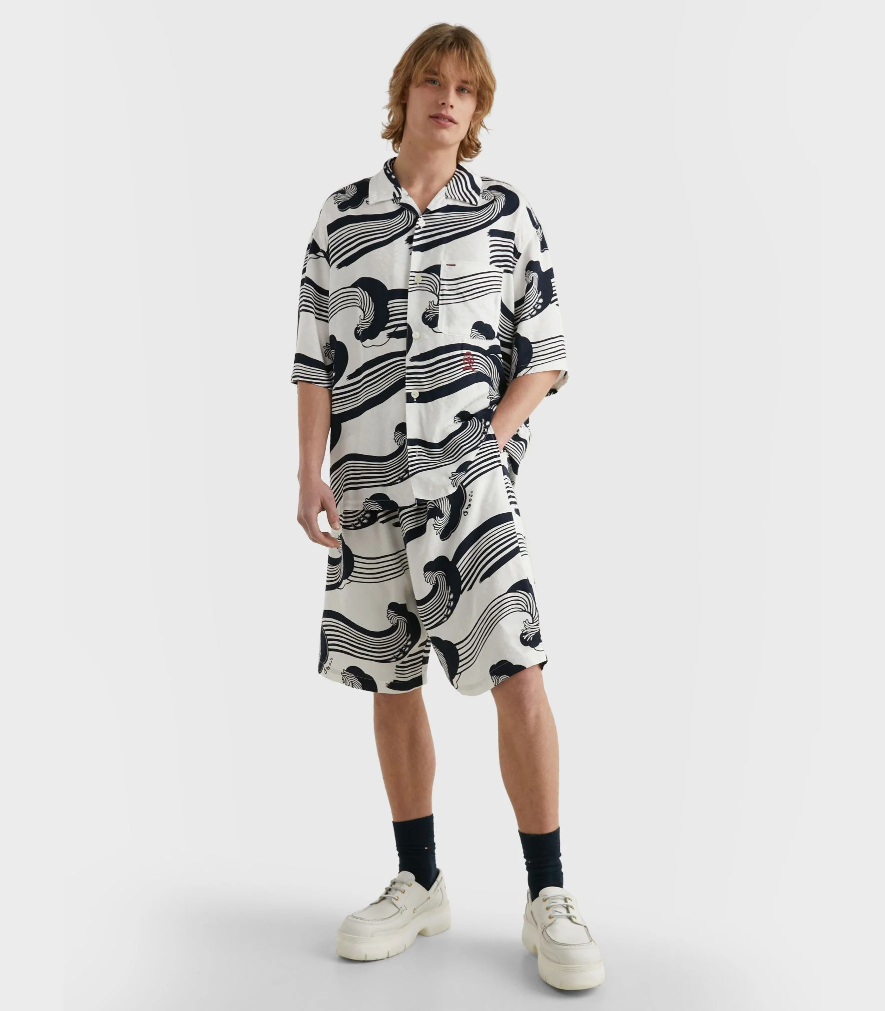 Tommy hilfiger - Men's Wave Jacquard Crest Short Sleeve Shirt - Image 8