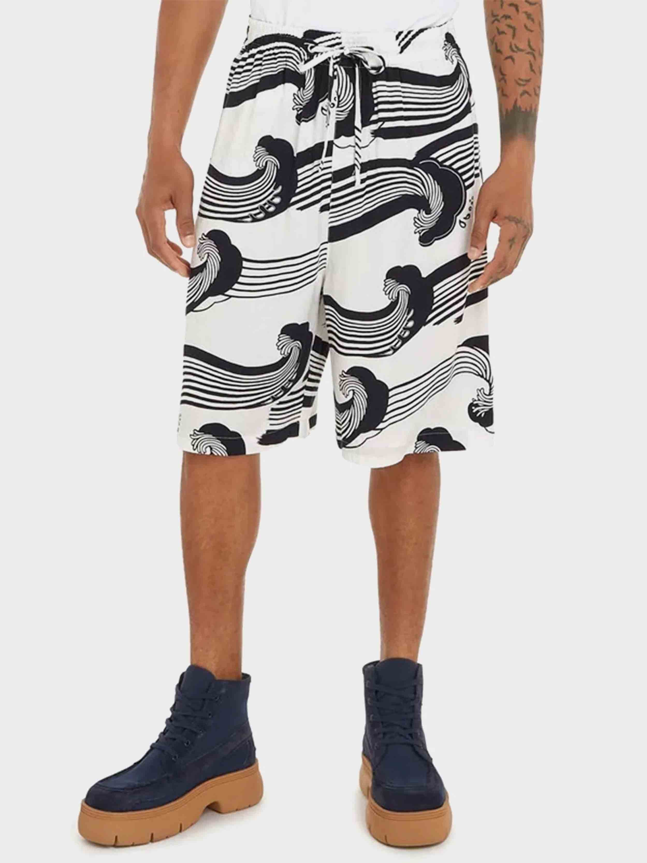 Tommy Hilfiger - Men's Wave Jacquard Crest Drawstring Regular Fit Shorts - Image 2