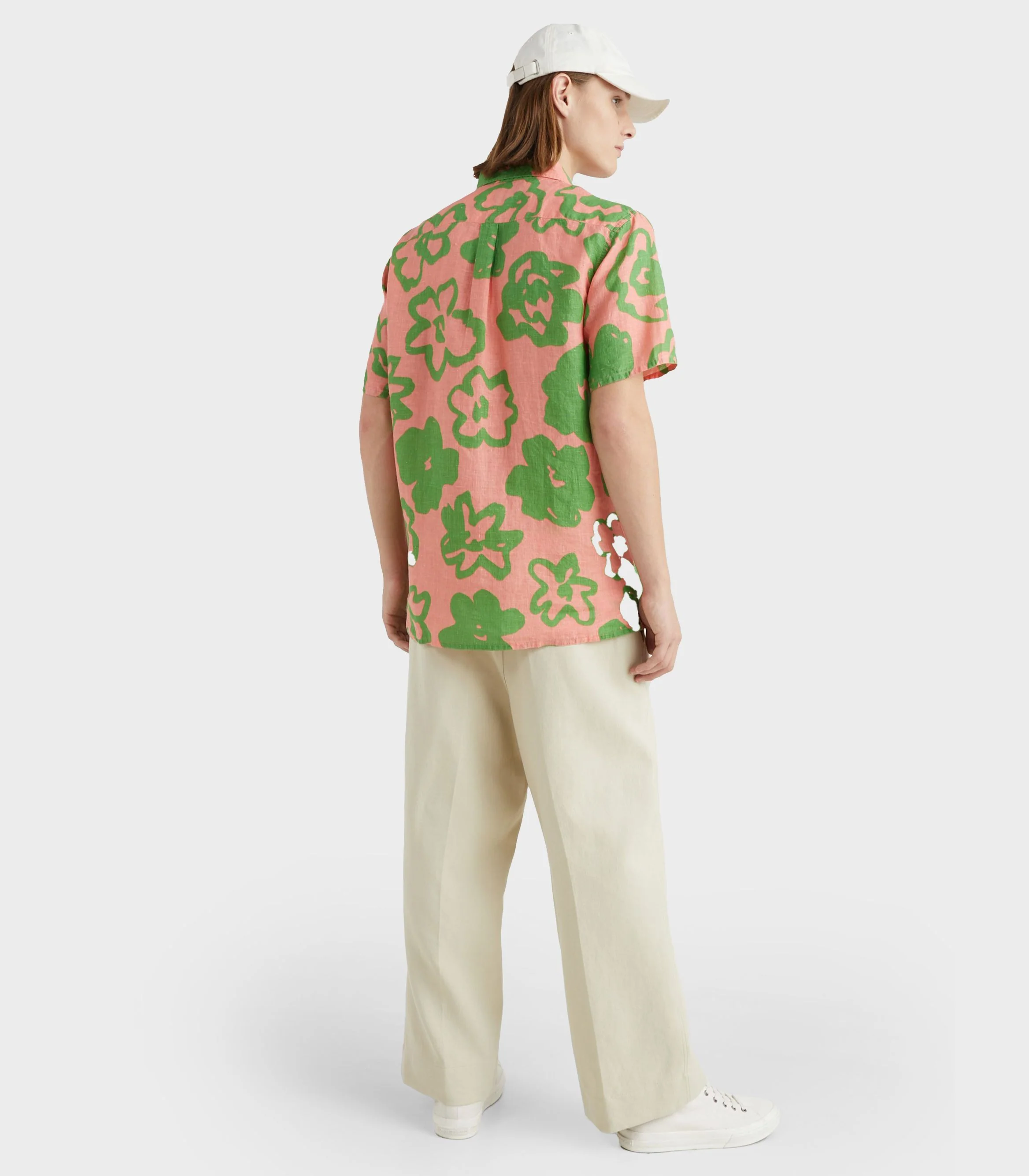 Tommy Hilfiger - Men's Floral Print Short Sleeve Linen Regular Fit Shirt - Image 4