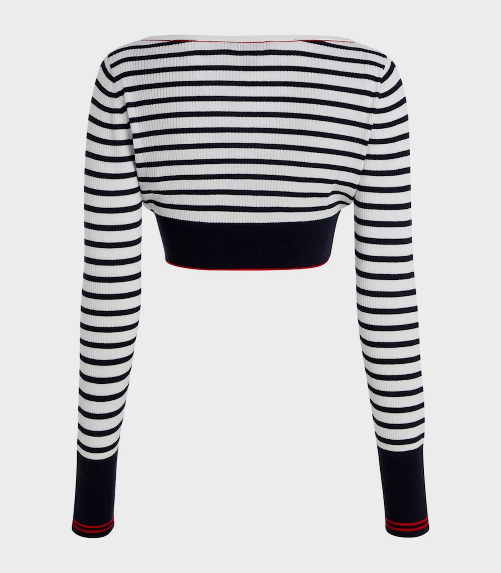Tommy Hilfiger - Crest Breton Stripe Slim Cropped Cardigan - Image 3