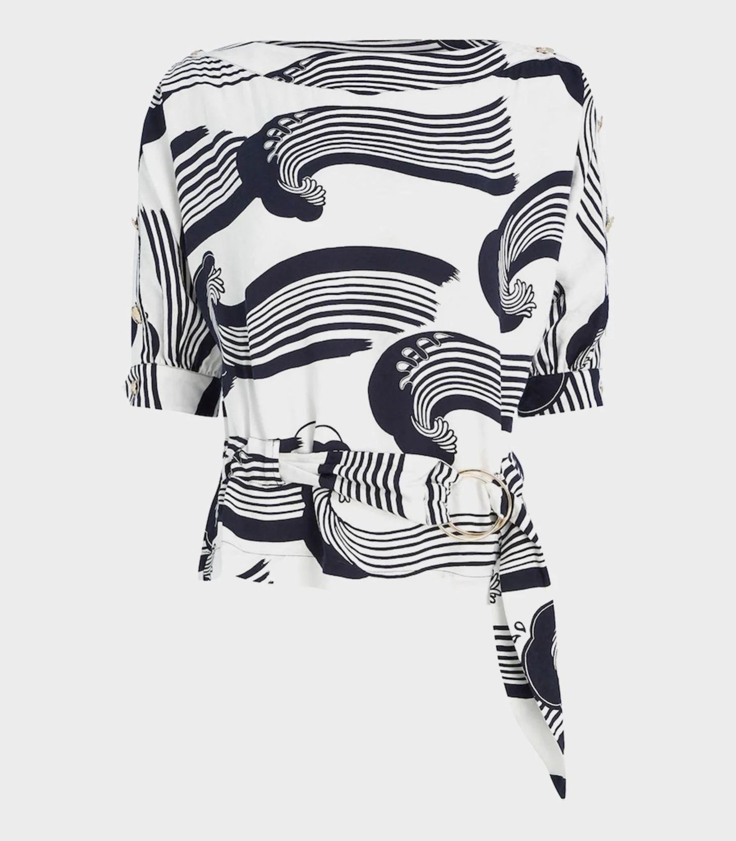 Tommy hilfiger - thl breton waveboat neck top relaxed fit - women - Image 4