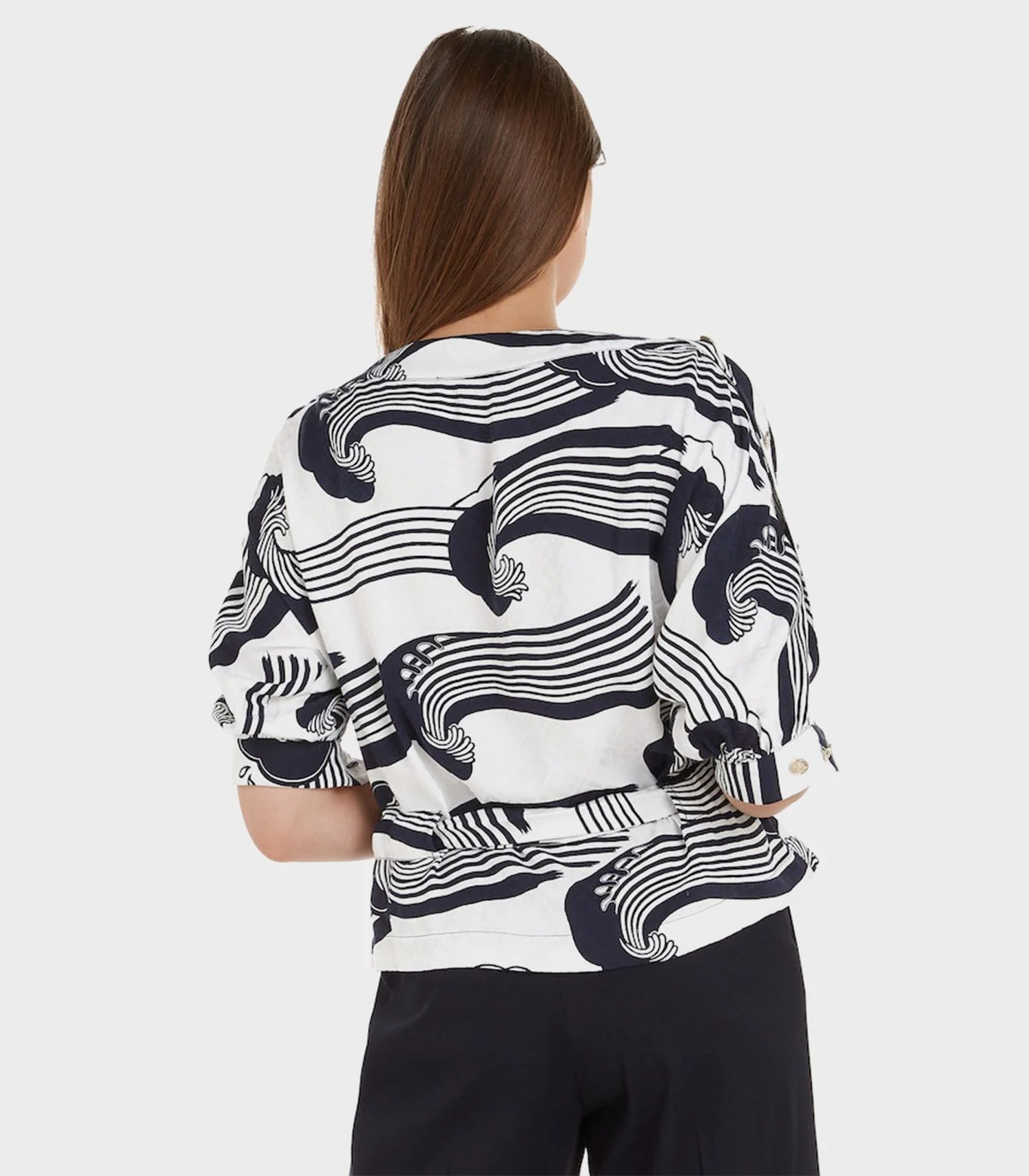 Tommy hilfiger - thl breton waveboat neck top relaxed fit - women - Image 6