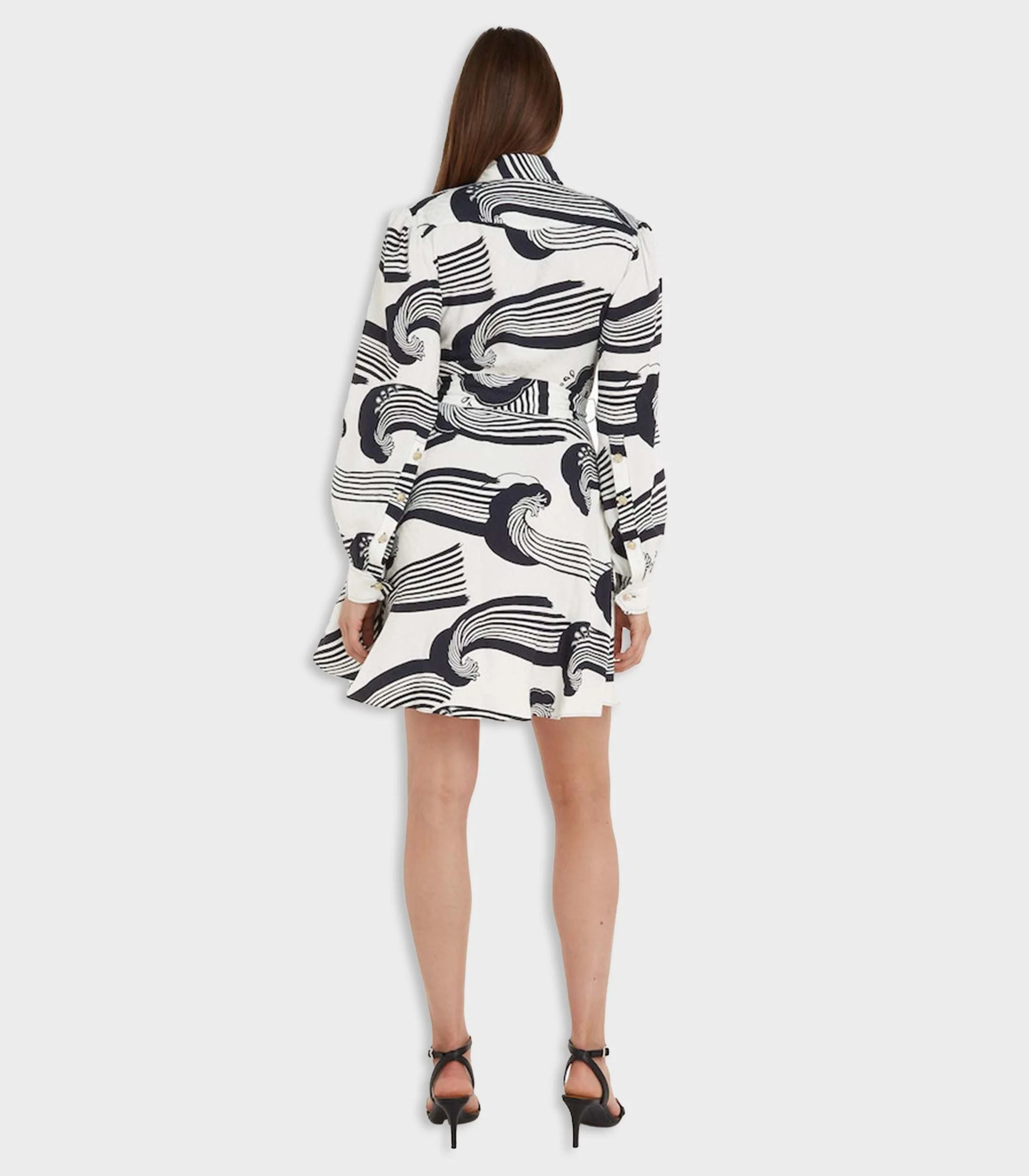 Tommy hilfiger - wave jacquard mini shirt dress - women - Image 9