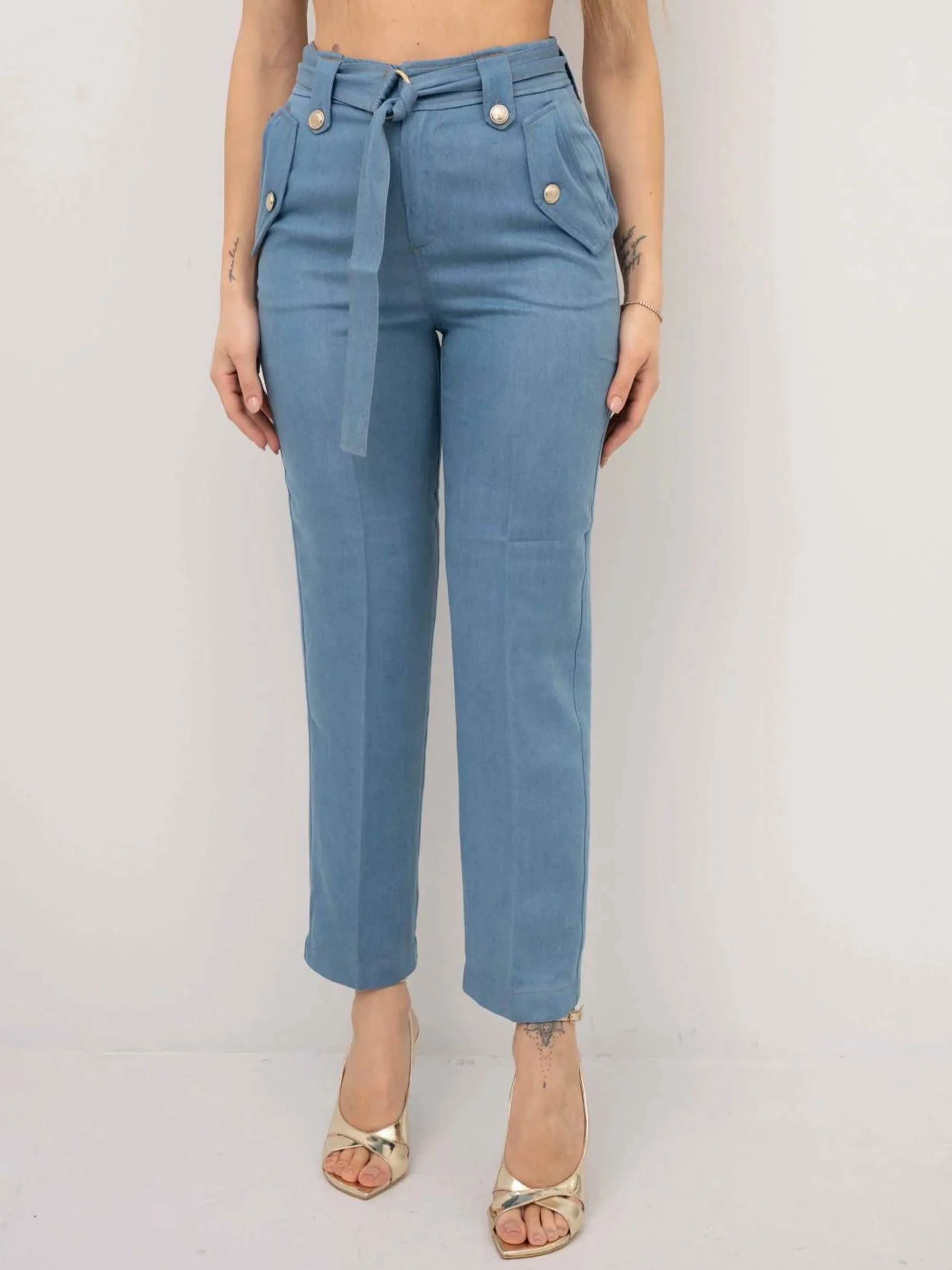 Liu Jo - Women's Denim Wide Gesin High Waist Straight Model - Image 2