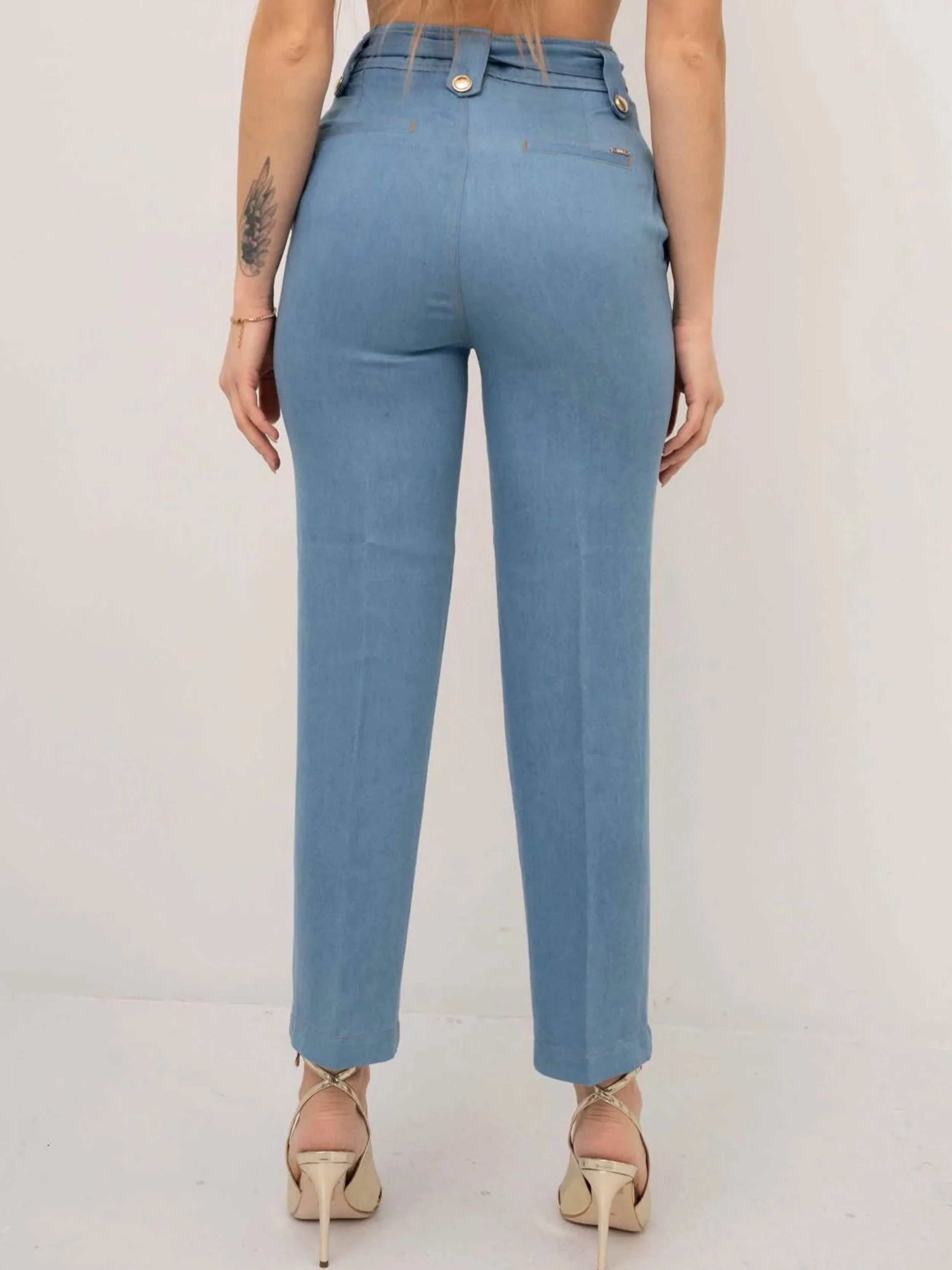 Liu Jo - Women's Denim Wide Gesin High Waist Straight Model - Image 3