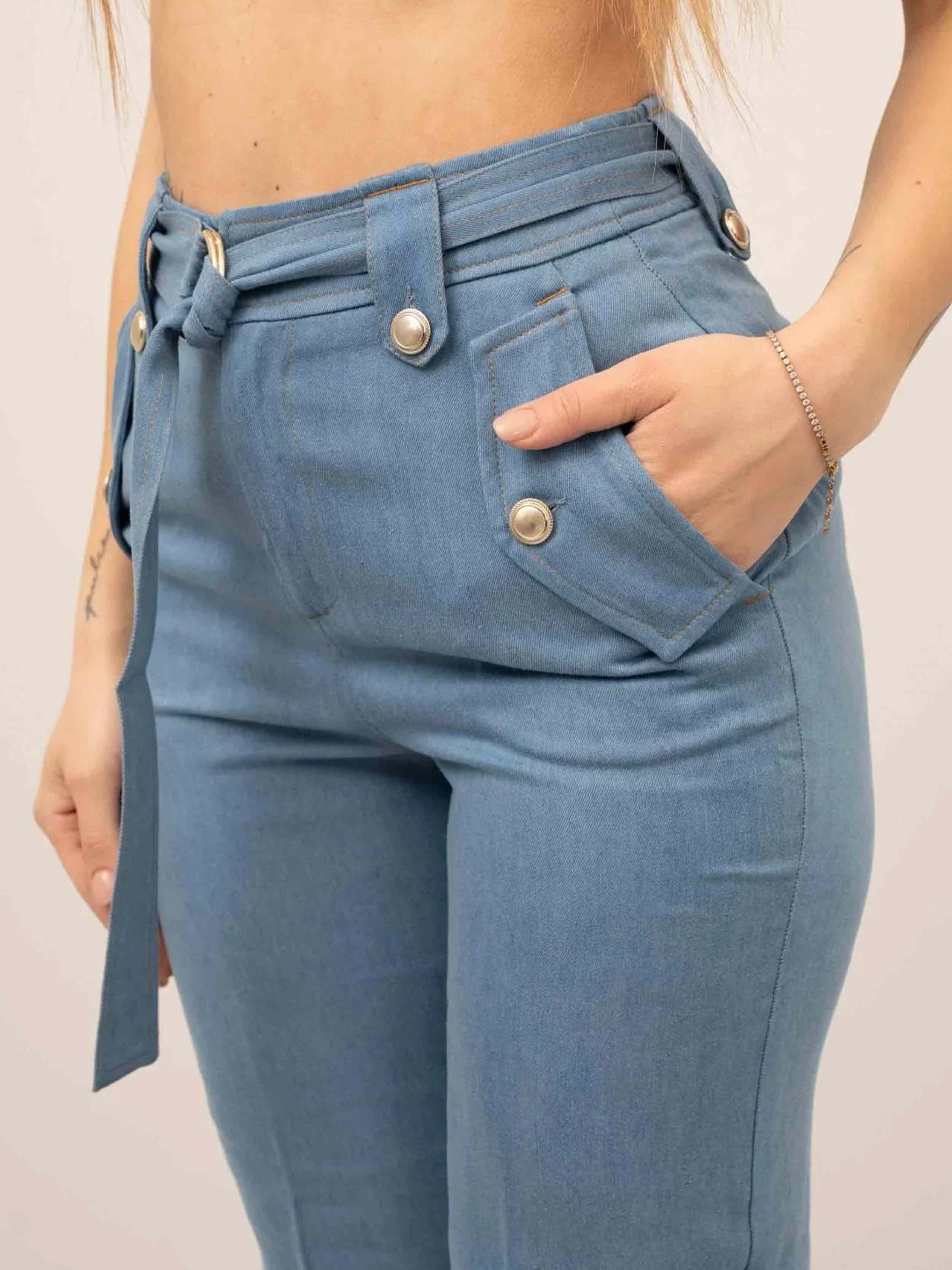 Liu Jo - Women's Denim Wide Gesin High Waist Straight Model - Image 4