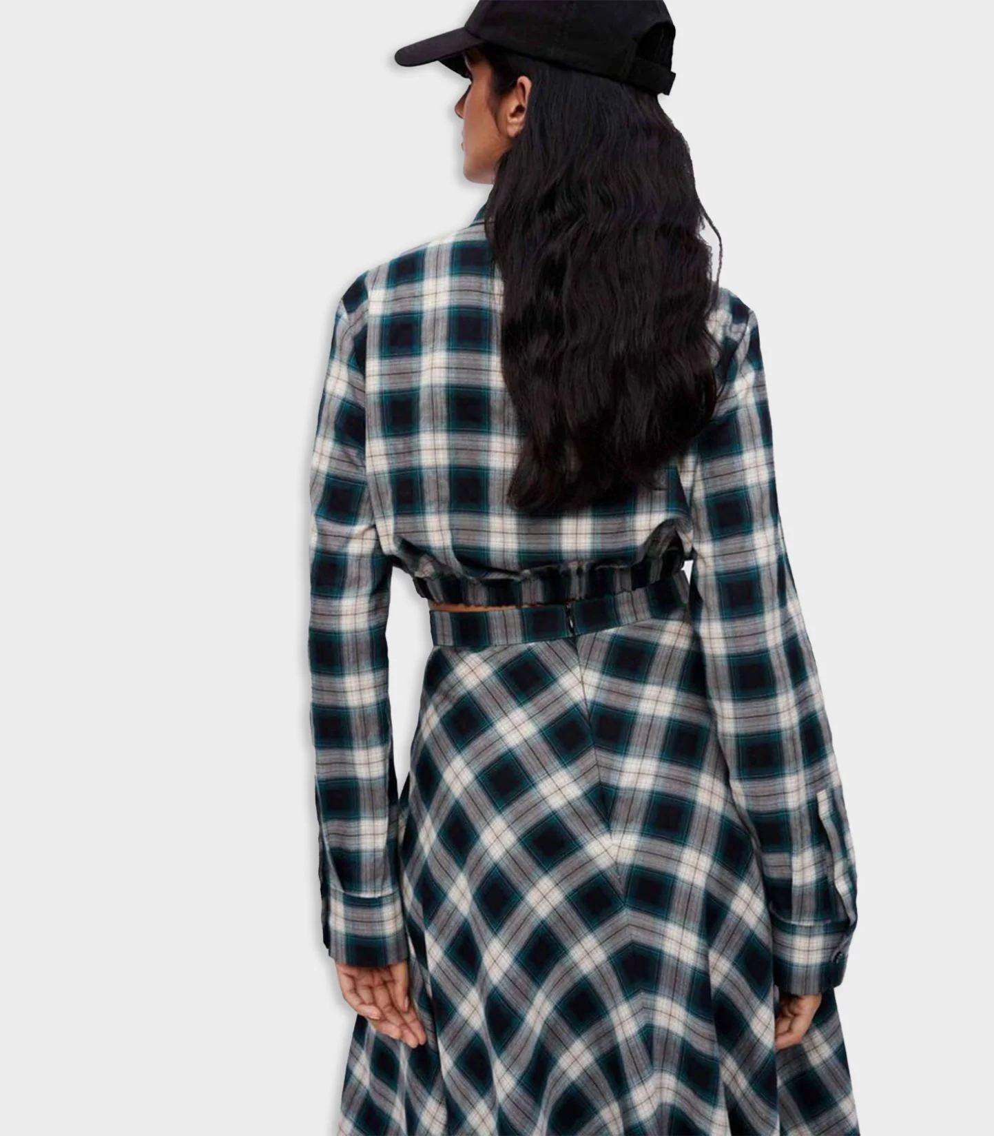 Maje - Cropped Checked Cotton Shirt - Image 5