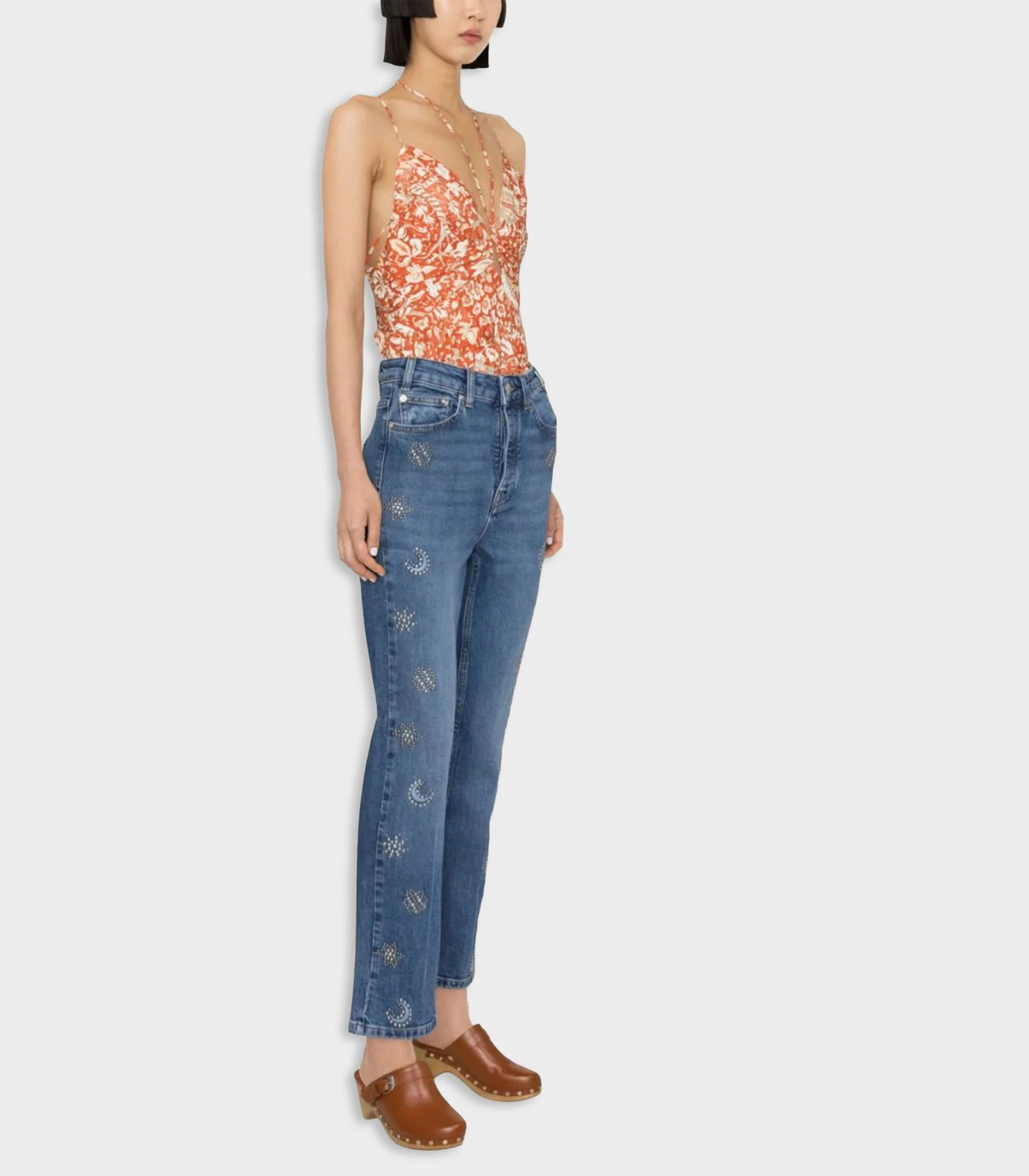 Maje - Stud-Embellished Flared Jeans - Image 6