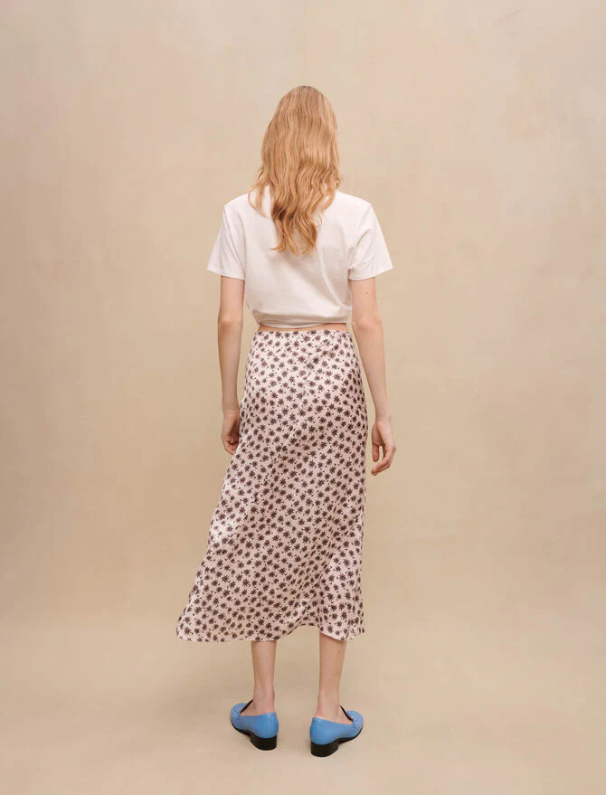 Maje - Palm Tree-Print Ruched Midi Skirt - Image 3