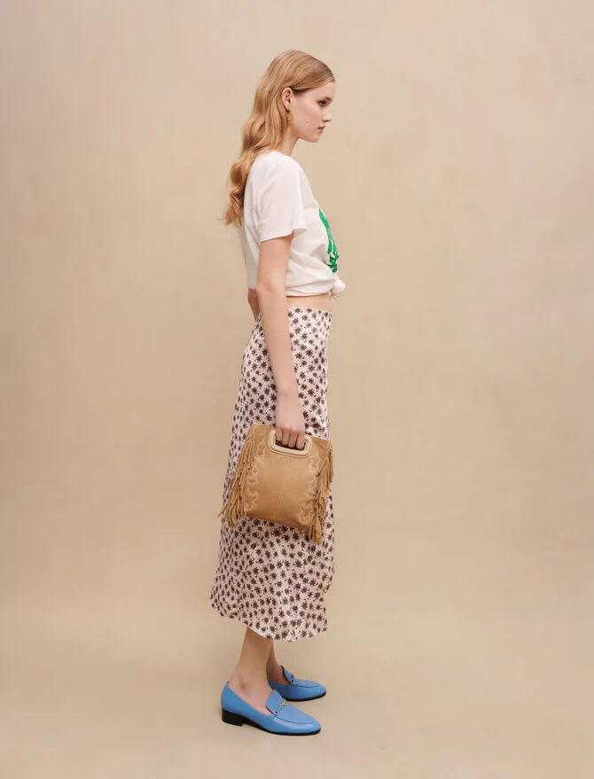 Maje - Palm Tree-Print Ruched Midi Skirt - Image 4