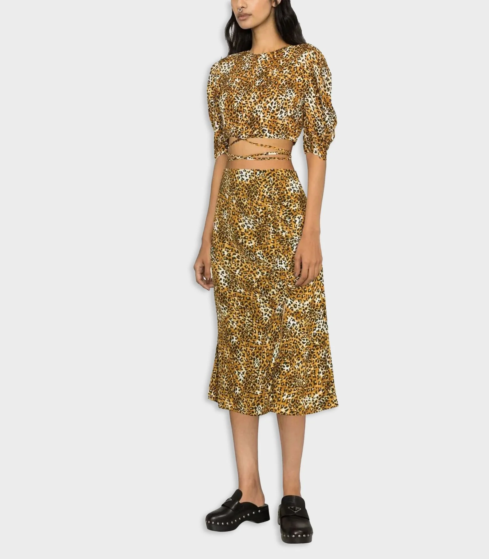Maje - Leopard-Print Midi Skirt - Image 4