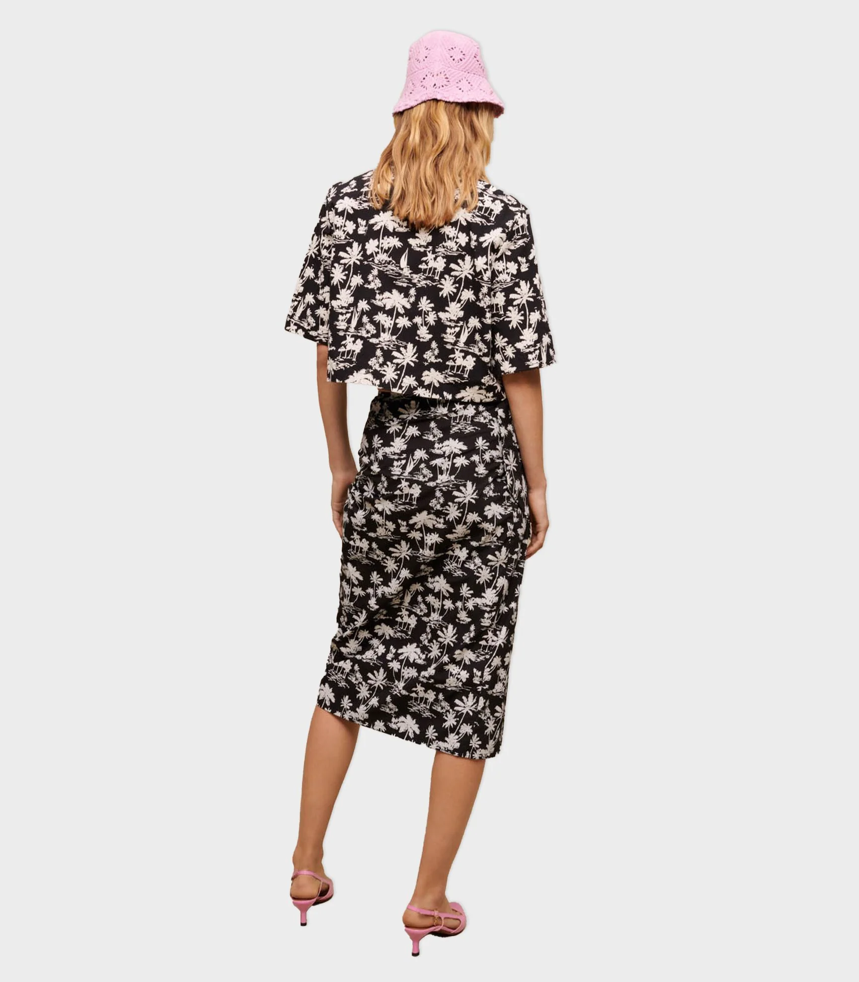 Maje - Palm Print Wrap Skirt - Image 3