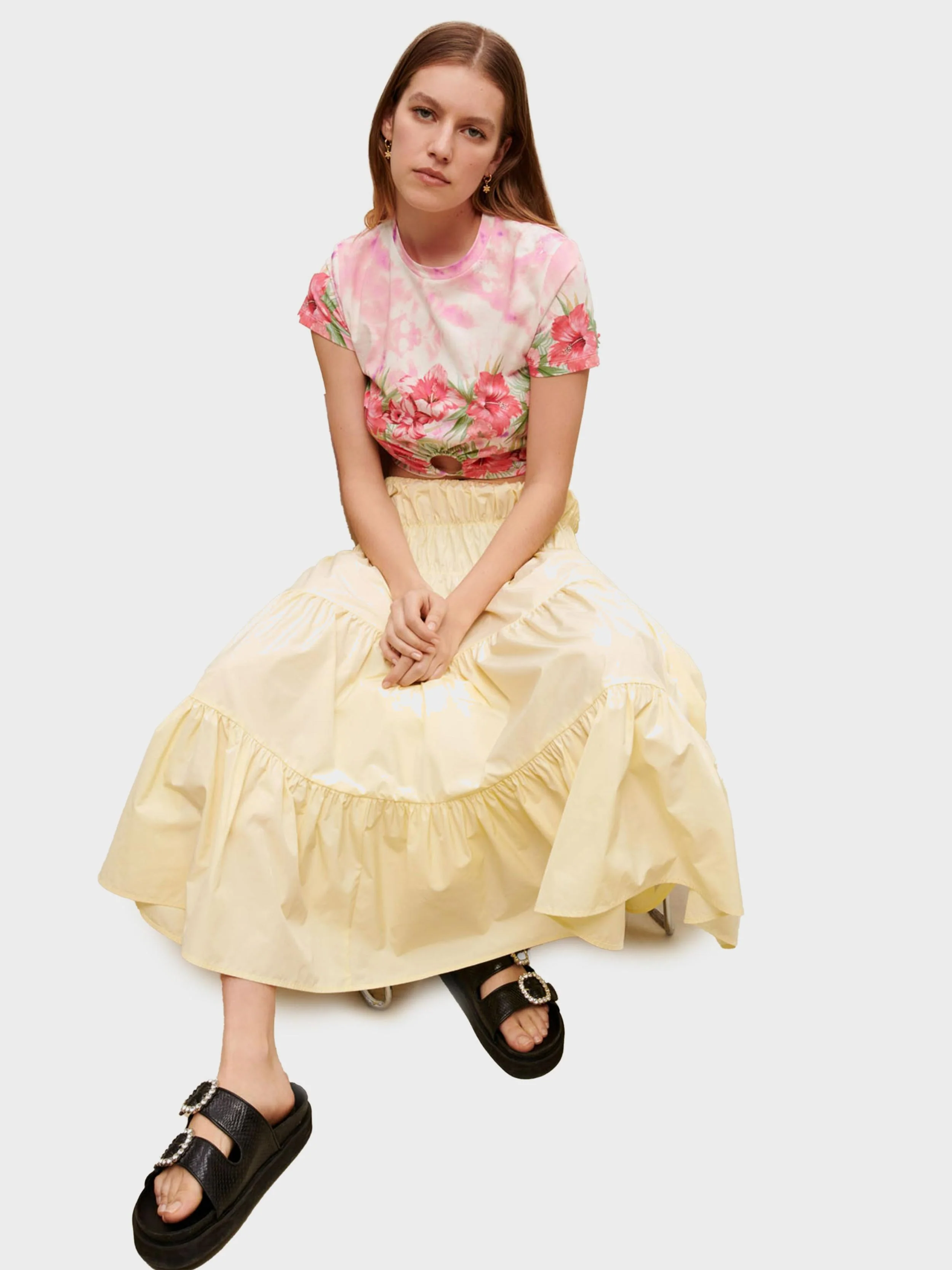Maje - Women's Long Gathered Skirt - Image 6