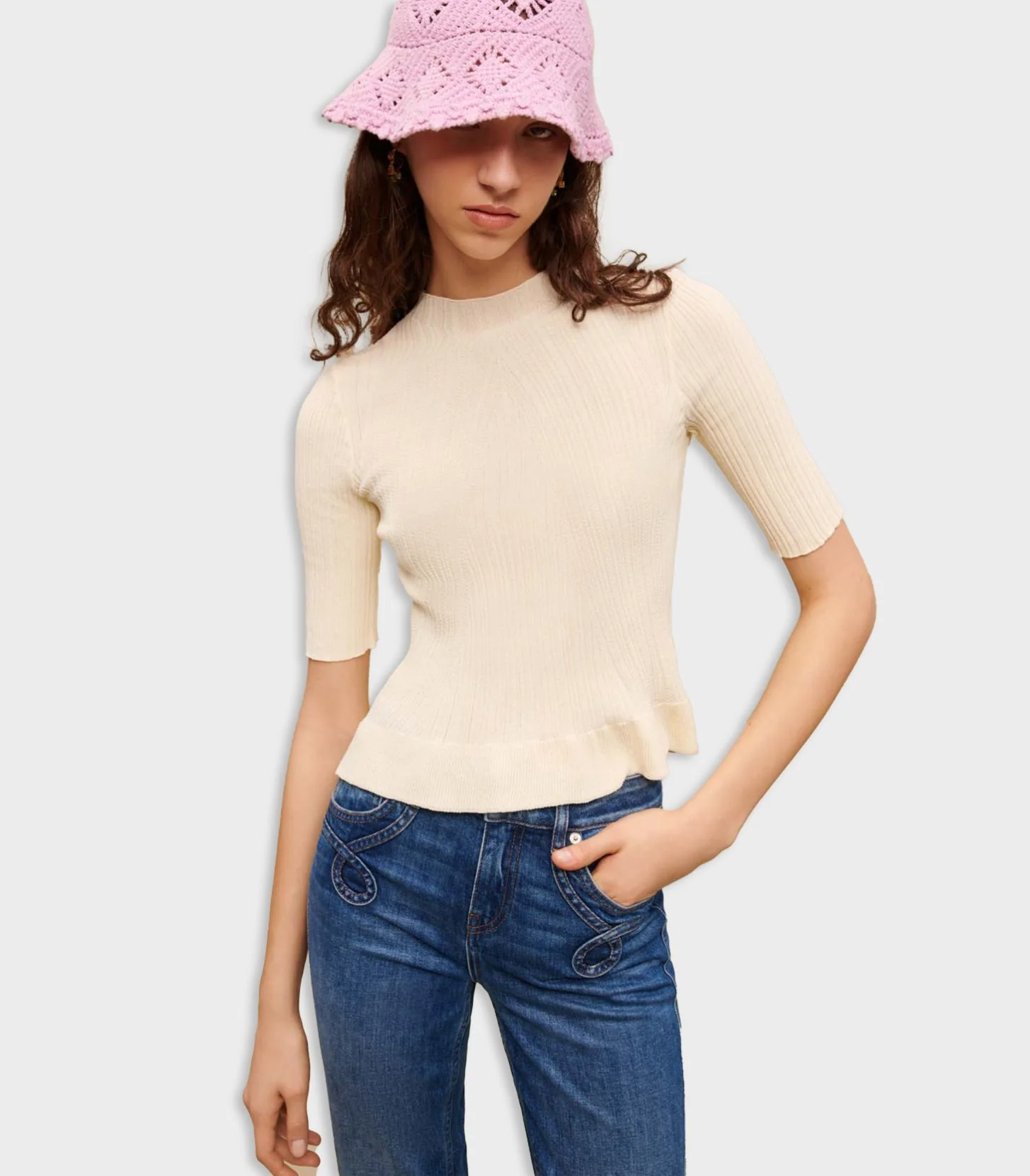 Maje - Ruffled Knit Pullover - Image 3