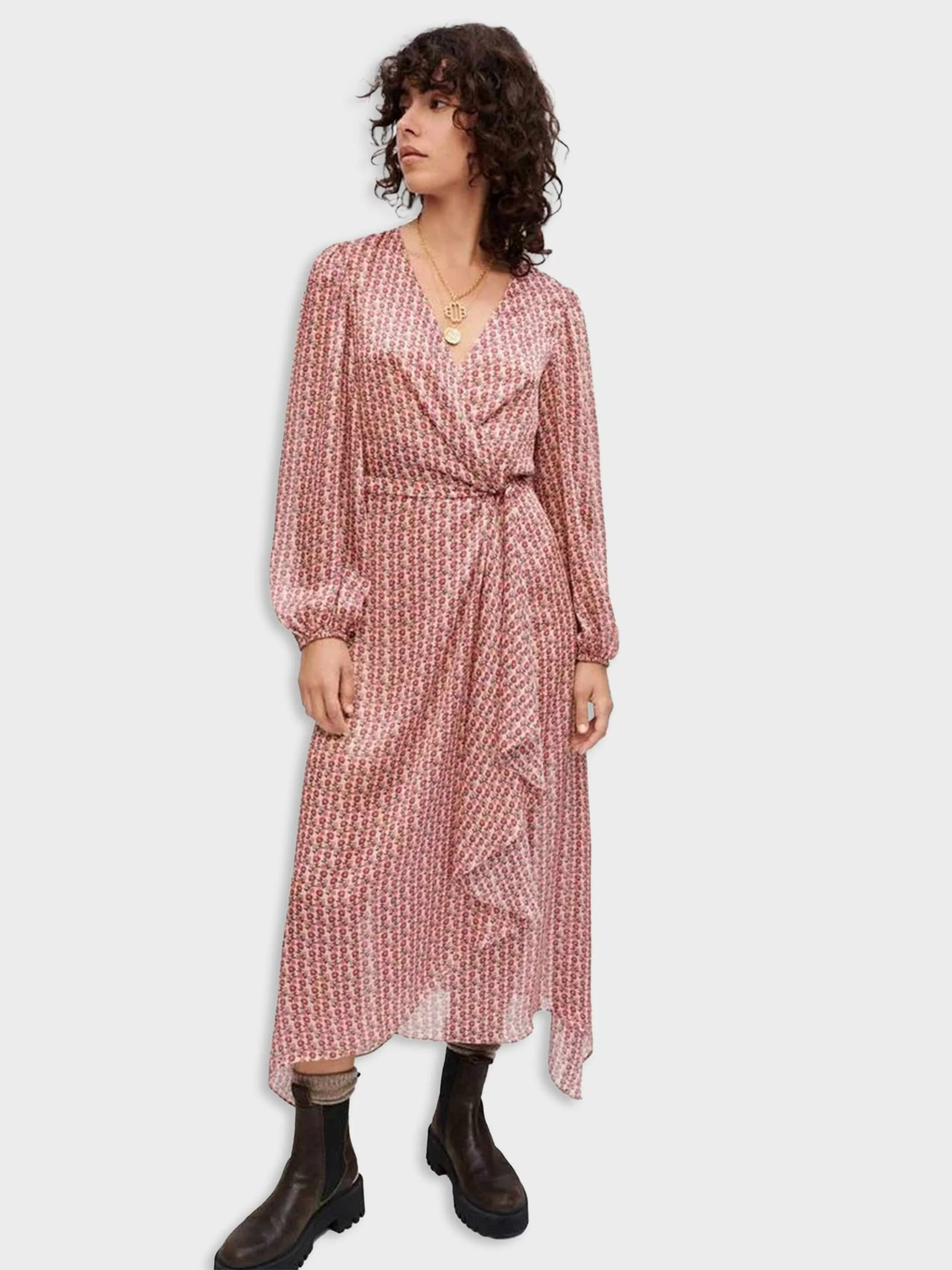Maje - Women's Floral Print Wrap Dress - Image 4