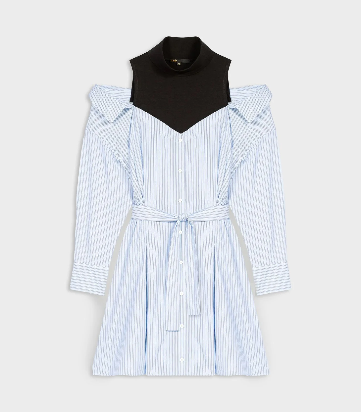 Maje - Trompe-L’Oeil Striped Shirt Dress - Image 2