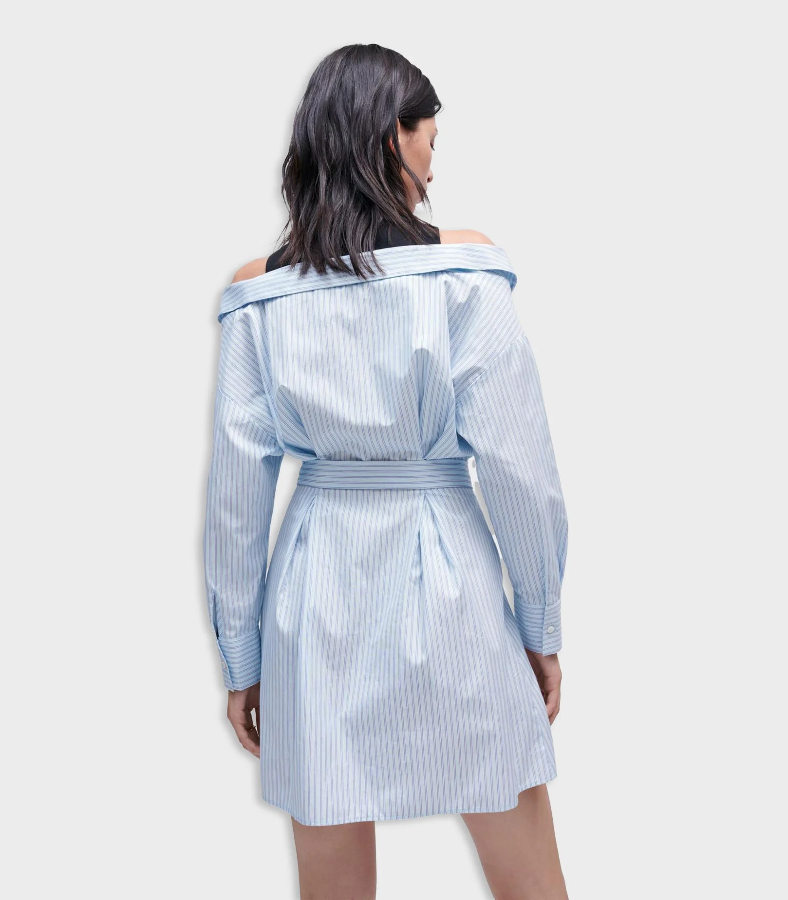 Maje - Trompe-L’Oeil Striped Shirt Dress - Image 6