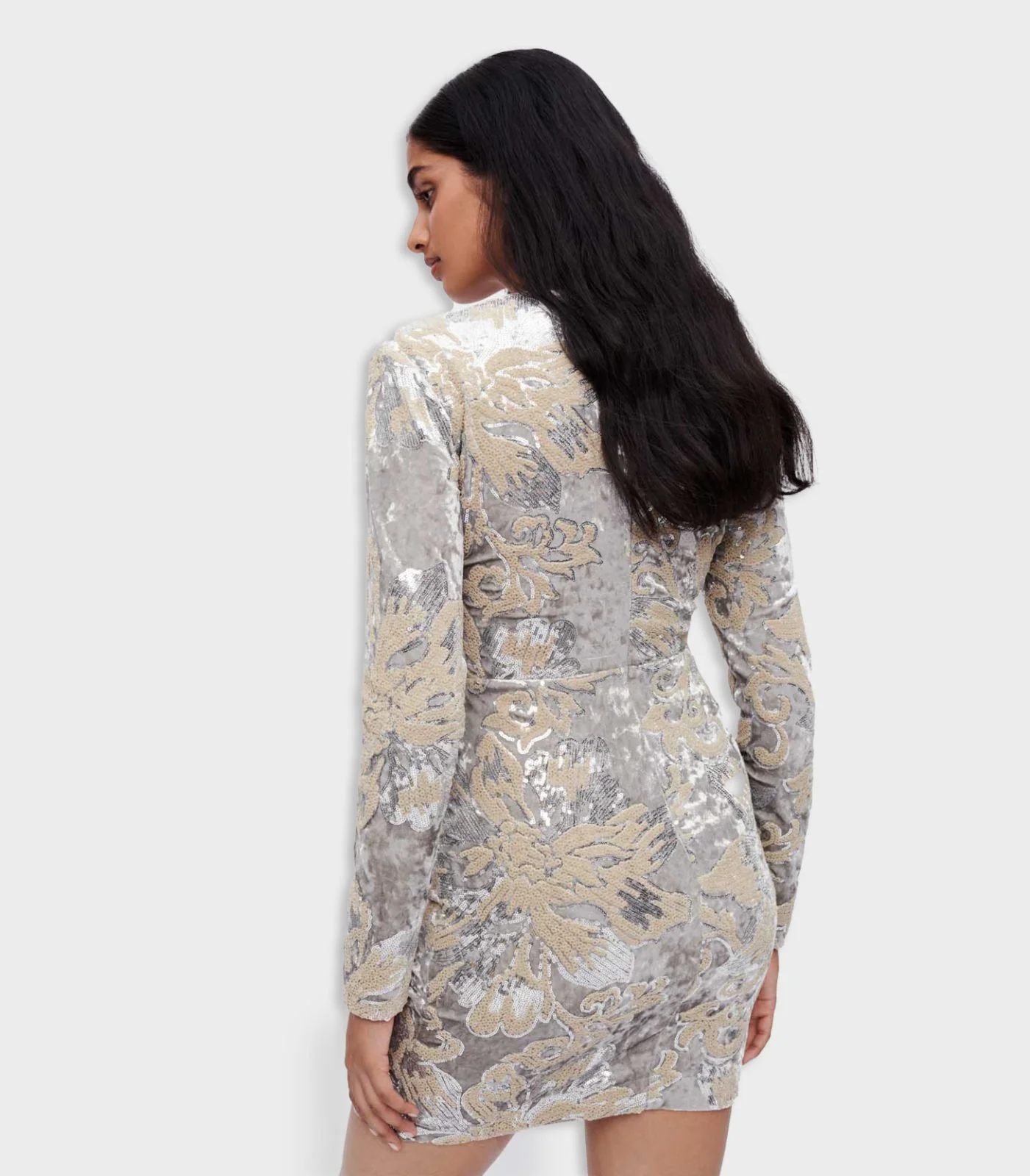 Maje - Velvet Dress With Sequin Embroidery - Image 7